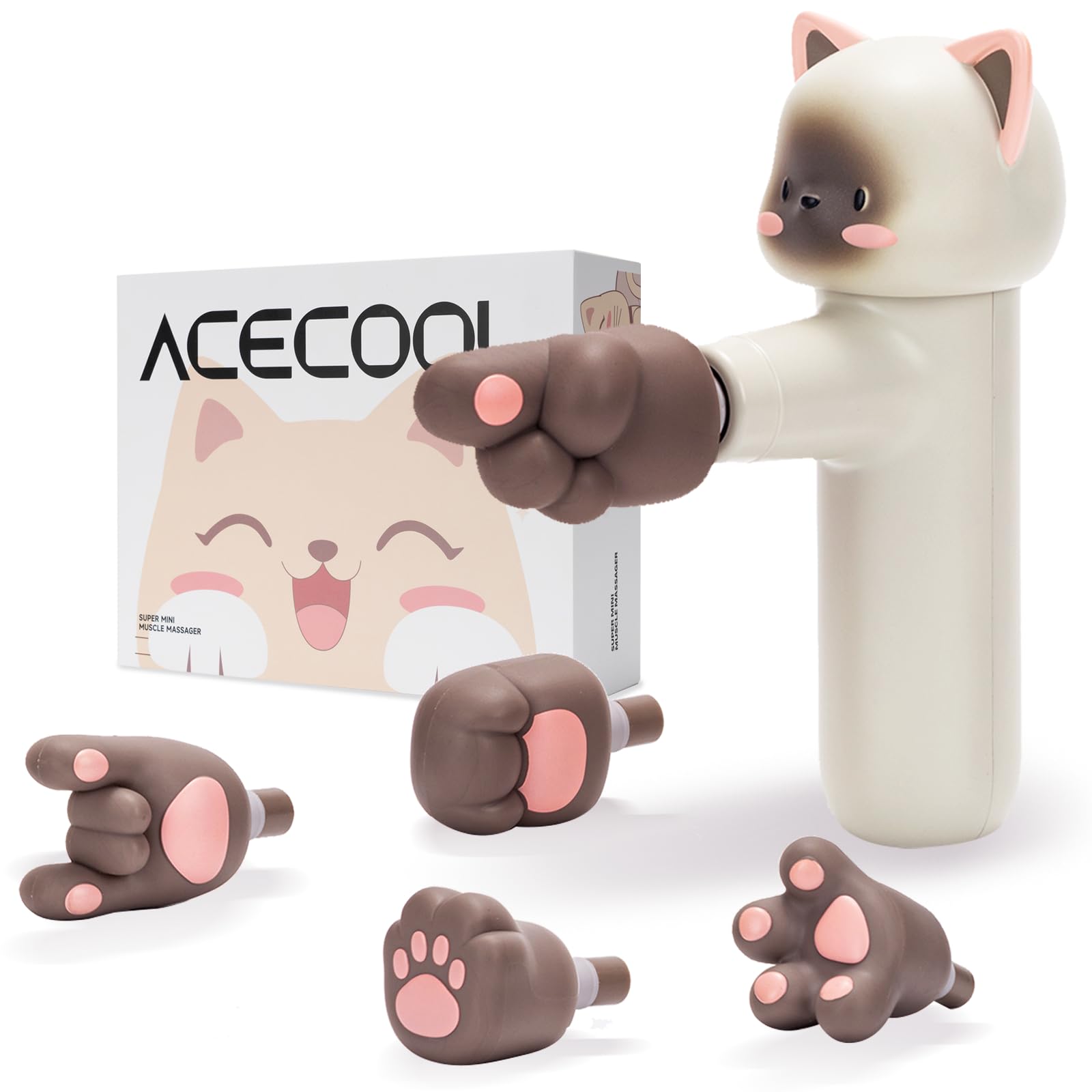 ACECOOL Super Mini Massage Gun, Percussion Deep Tissues Muscle Massager, Cute Travel Massage Gun, Compact Sports Massager, Portable Handheld Massager for Office Gifts for Her, Home, Athletes