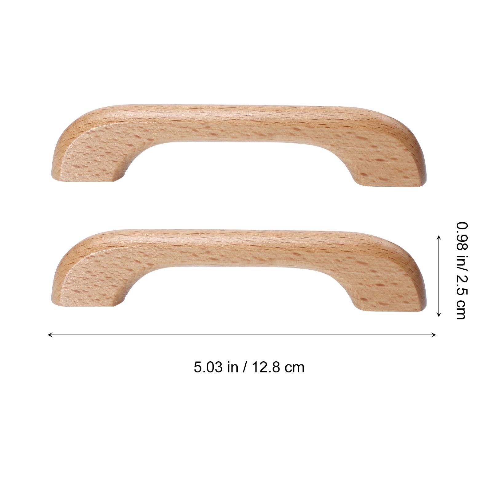 jojofuny 6 Tiradores de Madera para Muebles, Pomos para Cajones Diseño Único, Fáciles de Instalar y Usar, Color Marrón para Puertas y Armarios Hogar