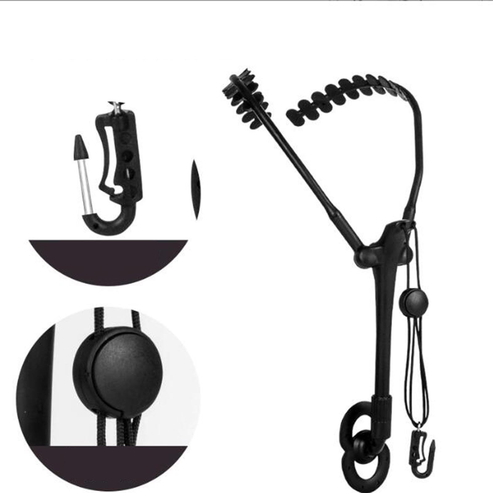 F Fityle Saxophone épaule harnais sa cour ceinture suspendue alto ténor aluminium saxophone Holder sax sangle pour concert performance, Noir