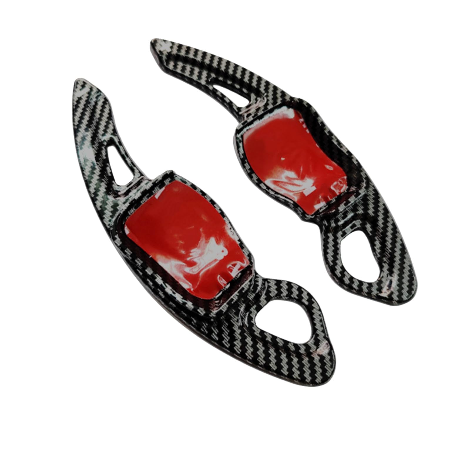 Lenkrad Schaltwippen Verlängerung für Lamando 2013-2015, 2 Stück Aluminium Schaltknäufe Ersatz Paddles Extensions Zubehör,Carbon Fiber Pattern