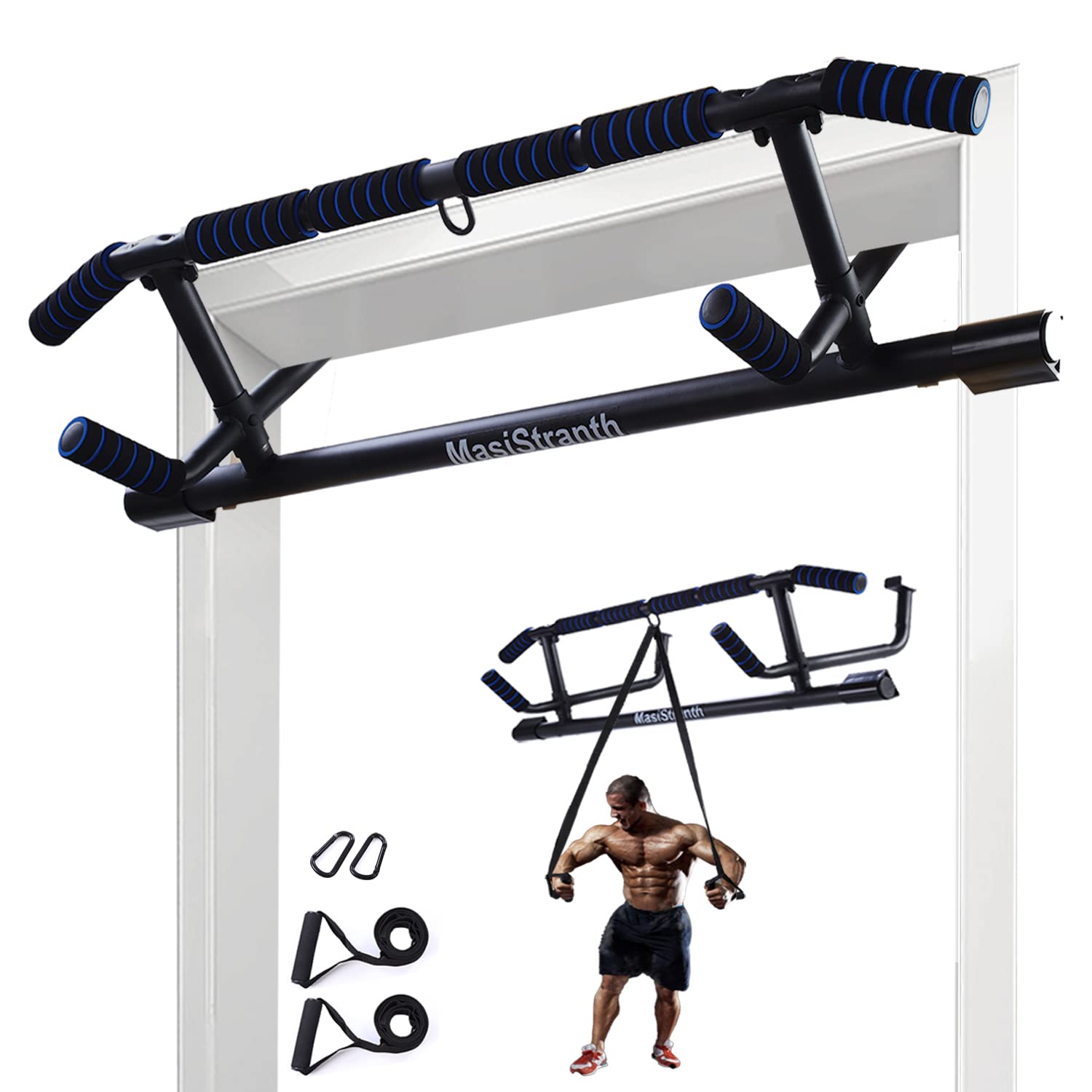 MasiStranth Pull up bar for dooraway, Foldable Chin up Bar, No Screws
