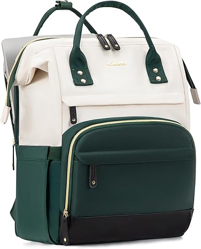 Miniatura 37 de LOVEVOOK - Mochila para laptop para mujer, mochila de trabajo de 17 pulgadas, con puerto USB, bolso de mano grande para doctoras, enfermeras y verde