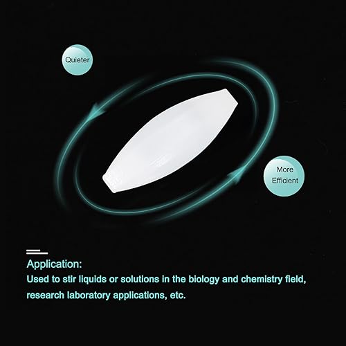 Miniatura 3 de PATIKIL Barra agitadora magnética, 0.236 x 0.118 in, 6 unidades de PTFE magnético, barra mezcladora magnética para vaso de precipitados de fondo