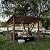 LUE BONA 10x12 Hardtop Gazebo, Outdoor Pergola Metal Roof Gazebo with Wooden Frame, Patio Gazebo Canopy with Curtains, Permanent Pavilion Grill Gazebo for Deck, Patio, Backyard, Garden