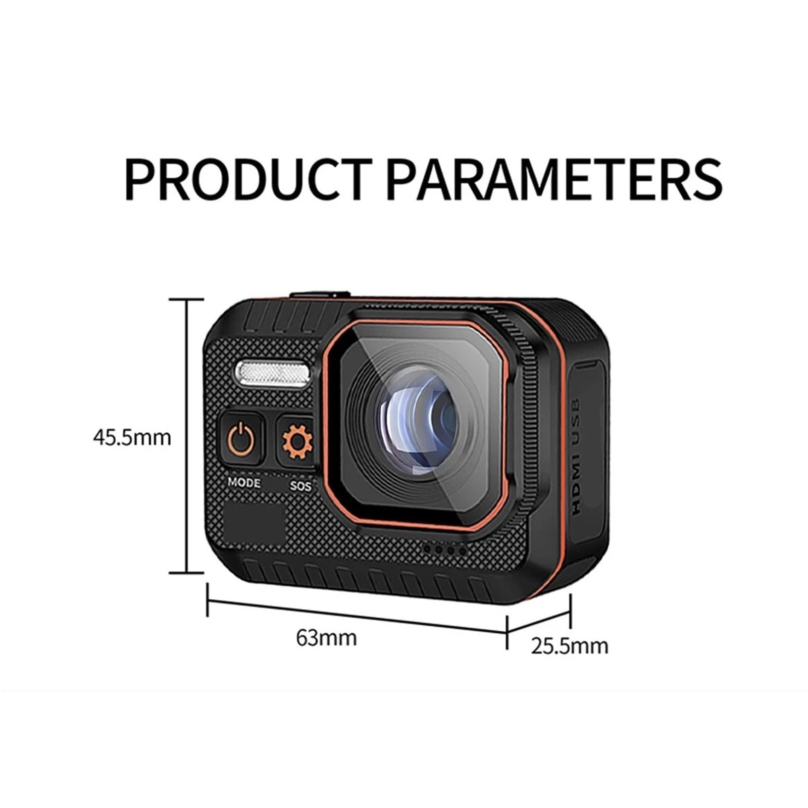 Action Camera 4K60FPS con schermo di controllo remoto Registratore unità for fotocamera sportiva impermeabile cam for casco for