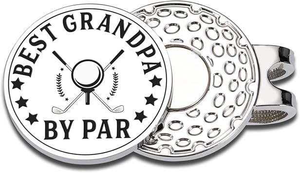 Valentines Day Golf Ball Marker for Grandpa Birthday Gifts from Granddaughter Fathers Day Golf Maker for Grampy Presents for Grandparents Promoted to Grandfather for Grandad Hat Clip New Grand