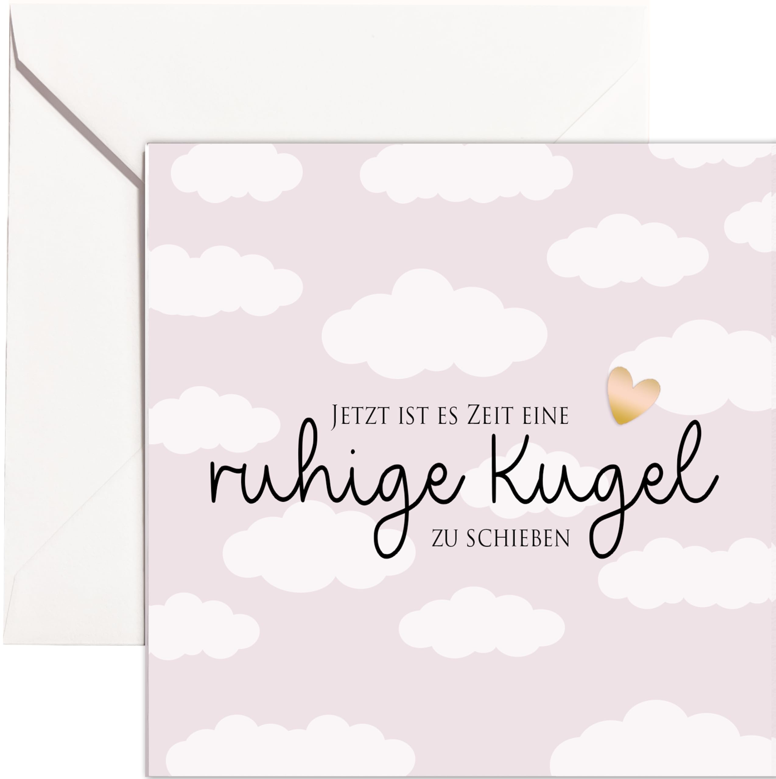 Karte Schwangerschaft Wolken Schwangerschaftskarte süße Gratulationskarte werdende Mama Mommy to be Glückwunschkarte für Tochter Schwester Frau beste Freundin mit Umschlag Klappkarte