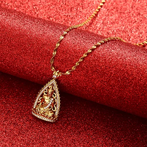 Cambodian Style Garden Buddha Buddhism Pendant Necklaces Thailand Vietnam Laos Cubic Zirconia Jewelry3