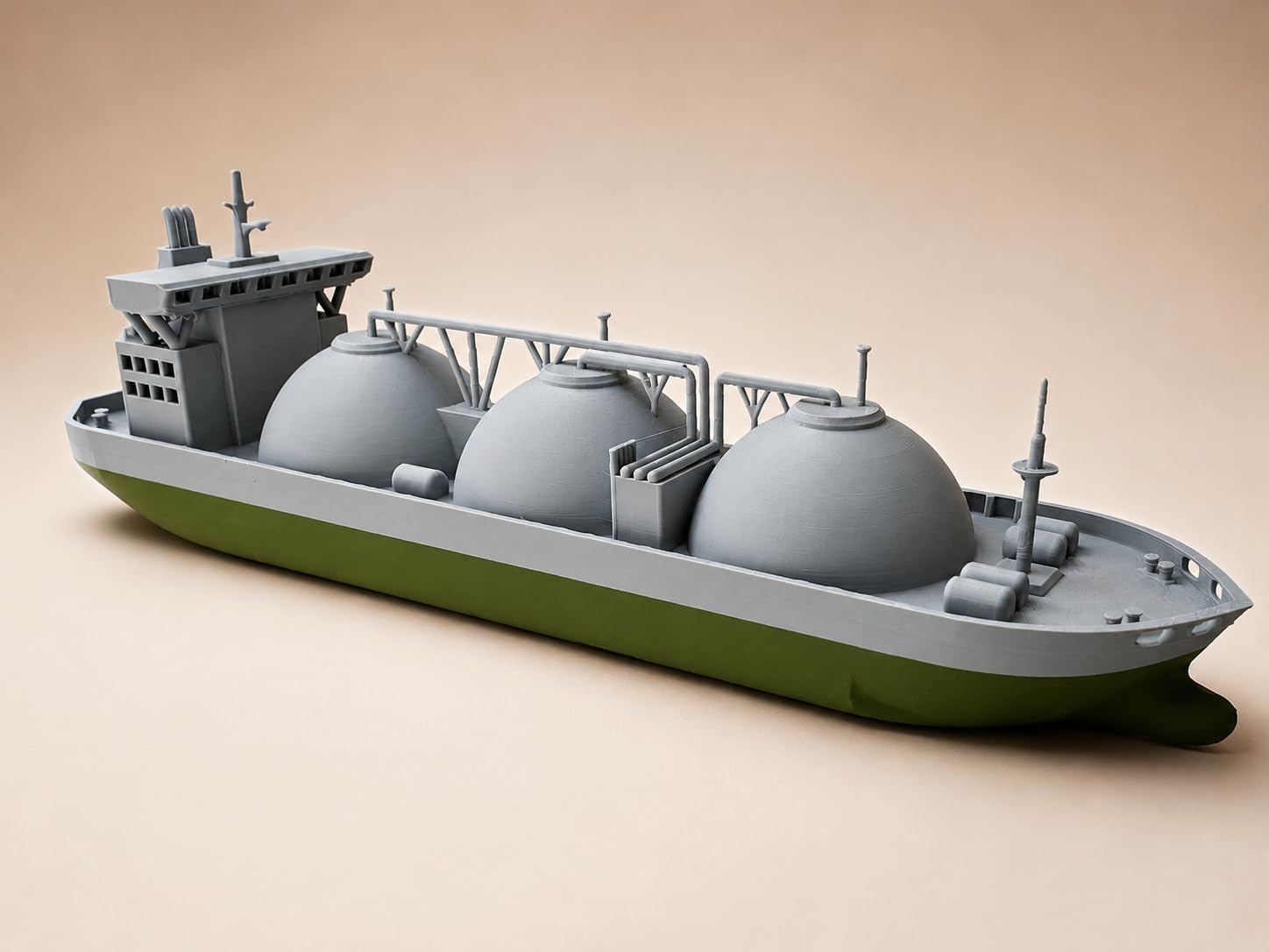 Liquefied Natural Gas Cargo Ship Model | Gas Carrier Vessel Replica, Maritime Display Collectible, Nautical Desk Decor-image-25