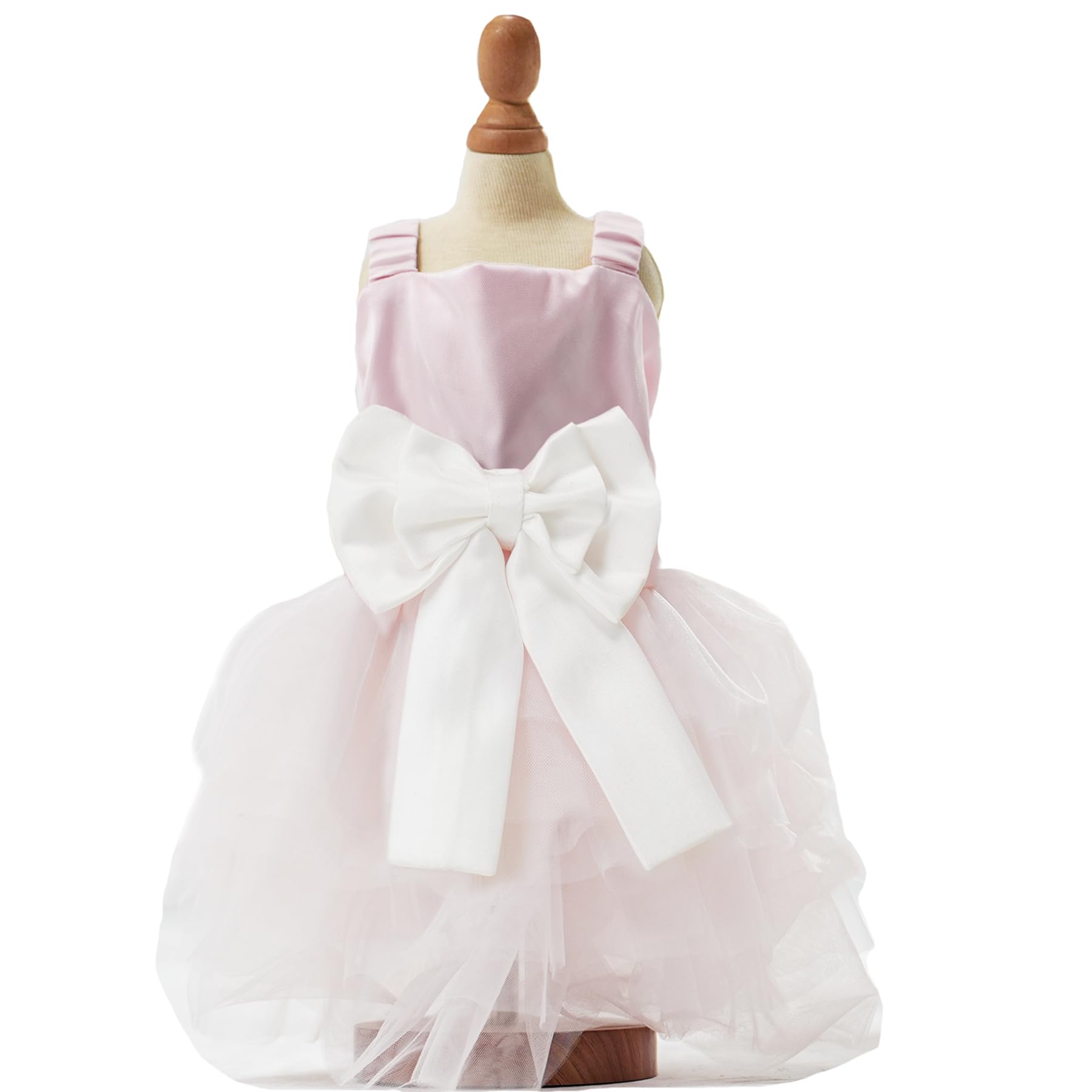 Dog Dress Wedding Outfits, Lace Tutu Strappy Princess Skirt for Female Puppy Small Medium Dogs Girl Cats Costume (Strappy Dress, L)