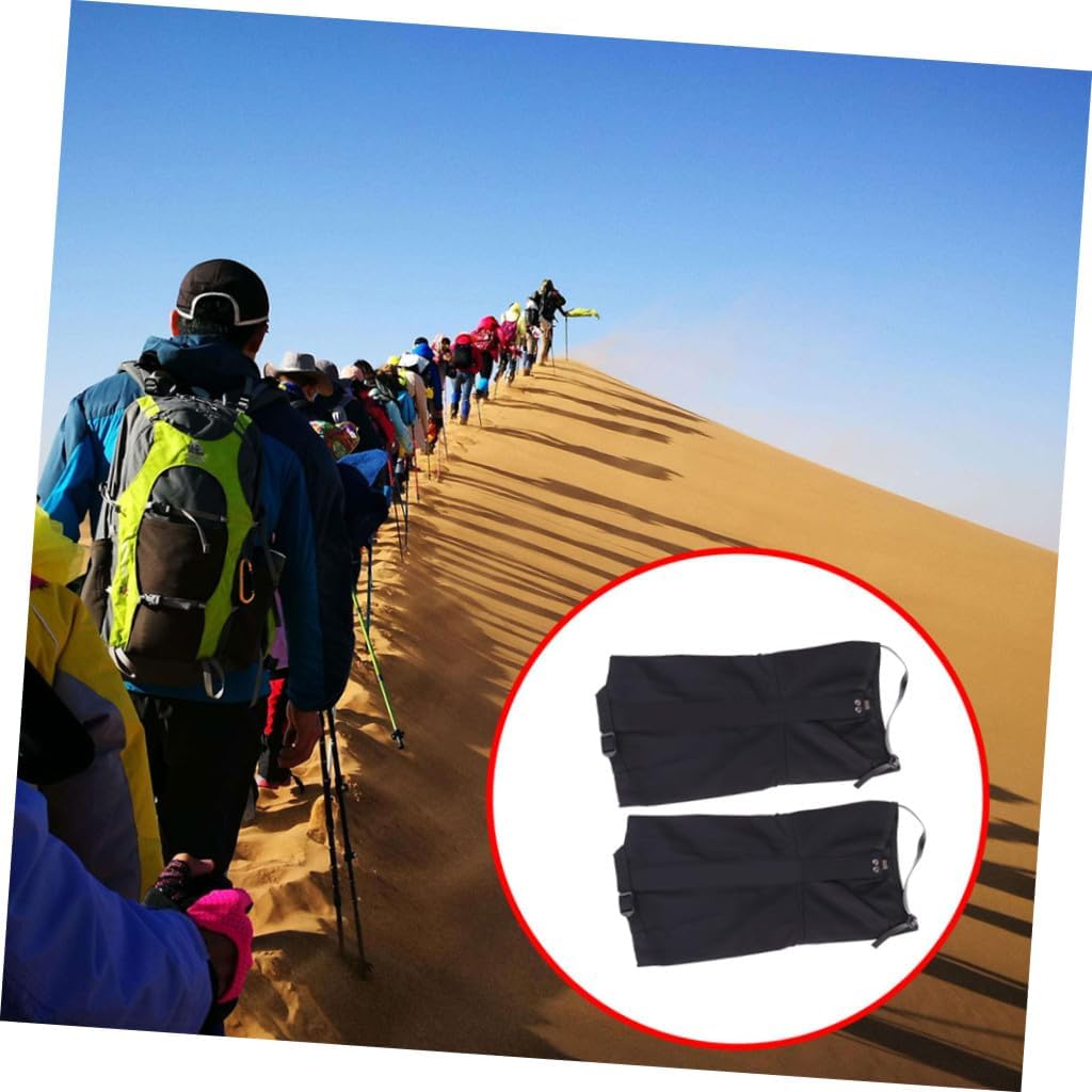 Low Gaiters Sand Prevention Foot Covers for Hiking and Outdoor Activities XL Black Protective Ankle Gaiters with Metal Hooks Lightweight Breathable Shoe Covers for Trail Running
