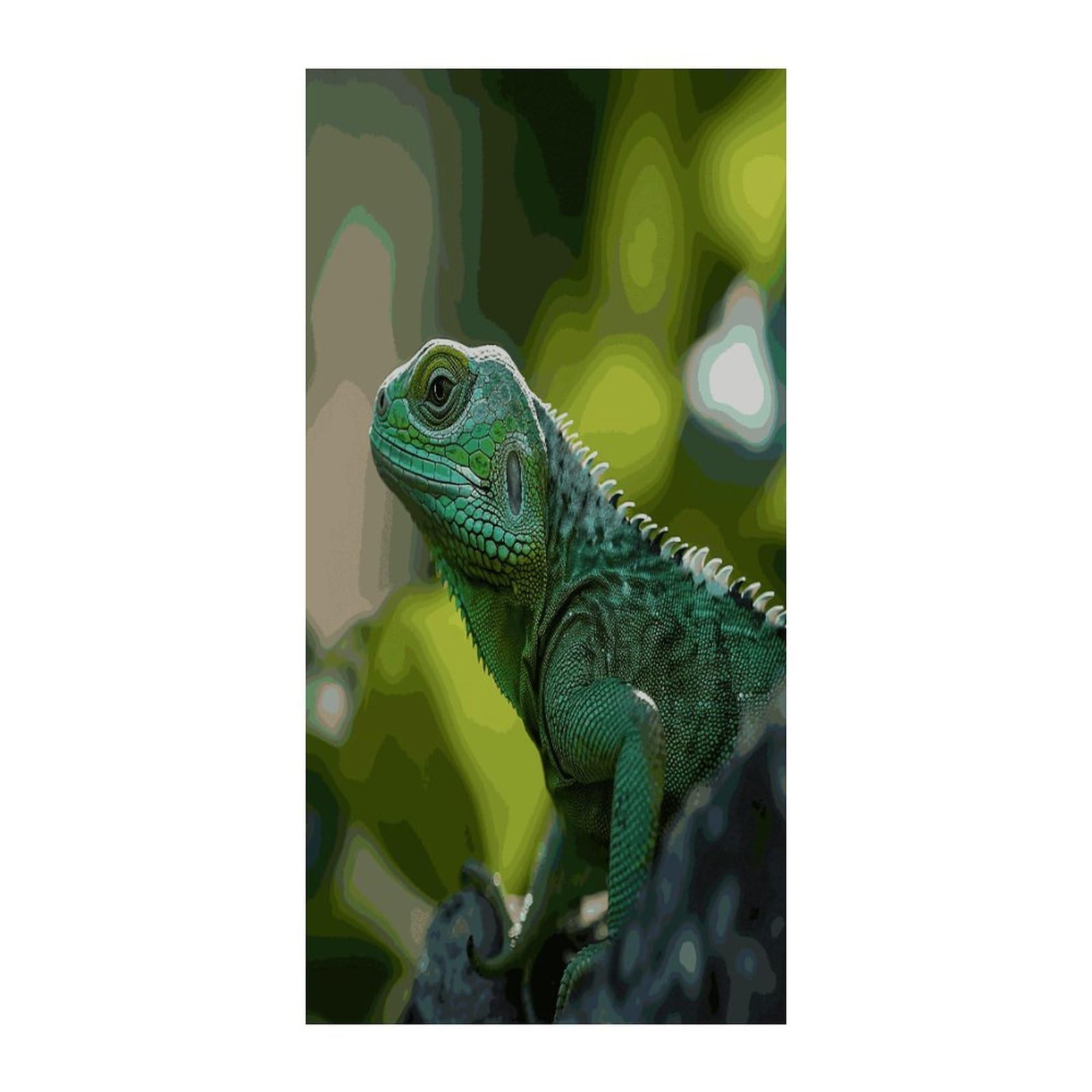 Fekiloot Style Green Lizard Door Curtain Room Divider Curtains