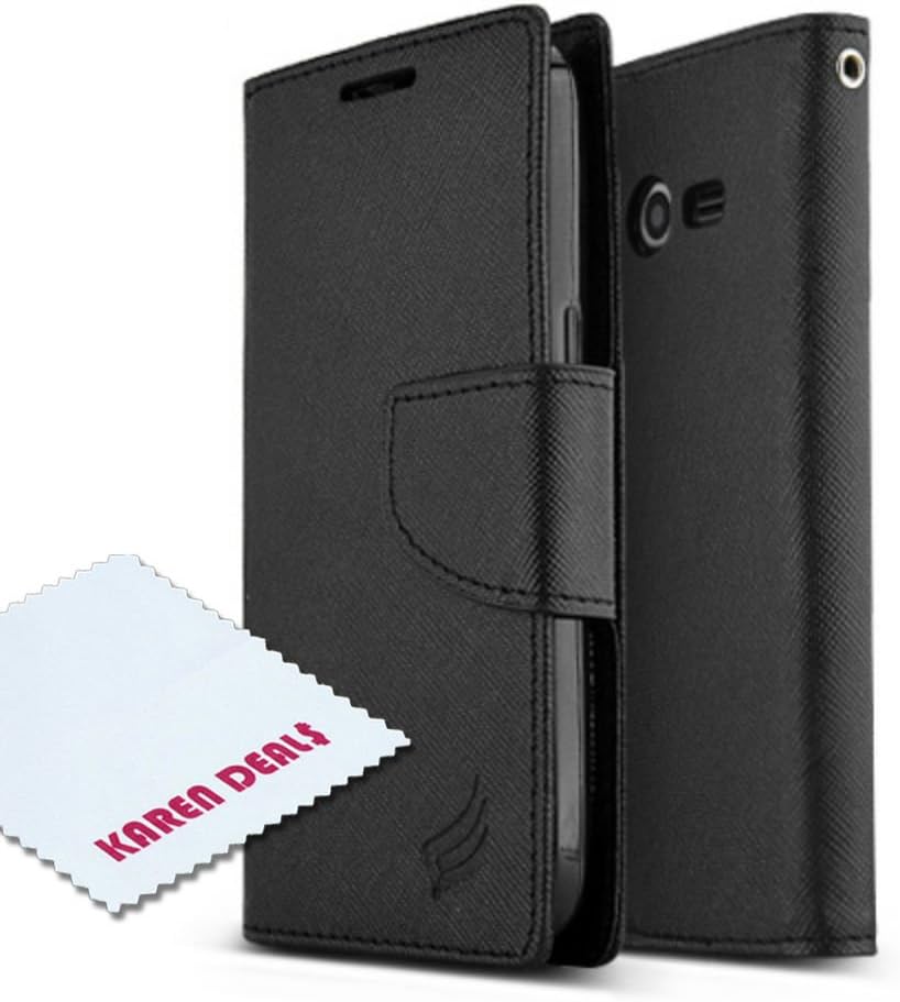Galaxy Avant Case, [Black] Flip Wallet Case with ID Slots, Stand Feature, and Magnetic Flap Closure for Samsung Galaxy Avant (2014)