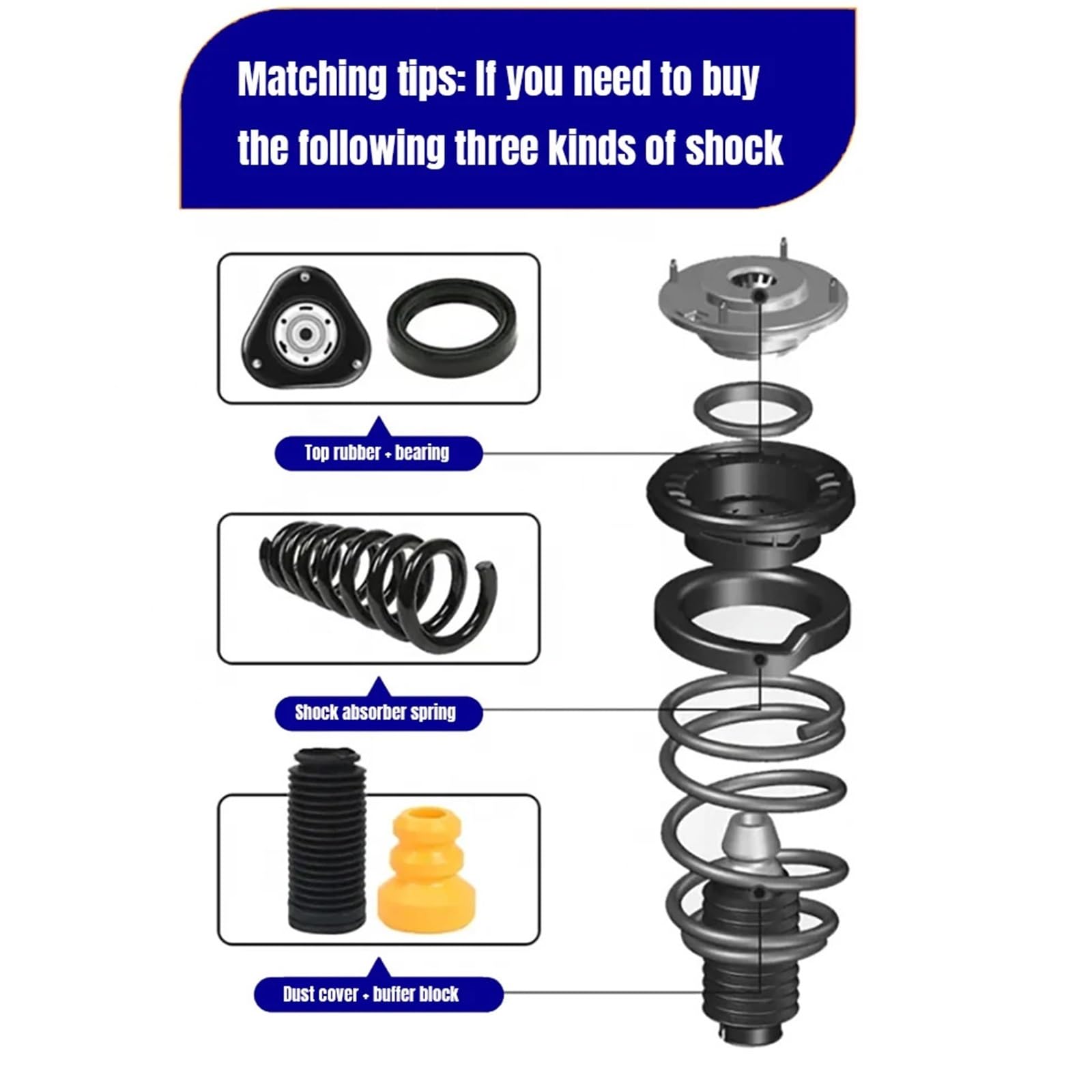 Amazon.com: Car Shock Absorber 341397 341398 Compatible For