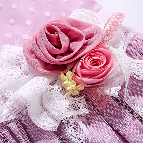 Pettigirl Girls Elegant Spring Summer Purple Tulle Lace Sleeveless Clothing Kids Lovely Princess Festival Party Dresses4