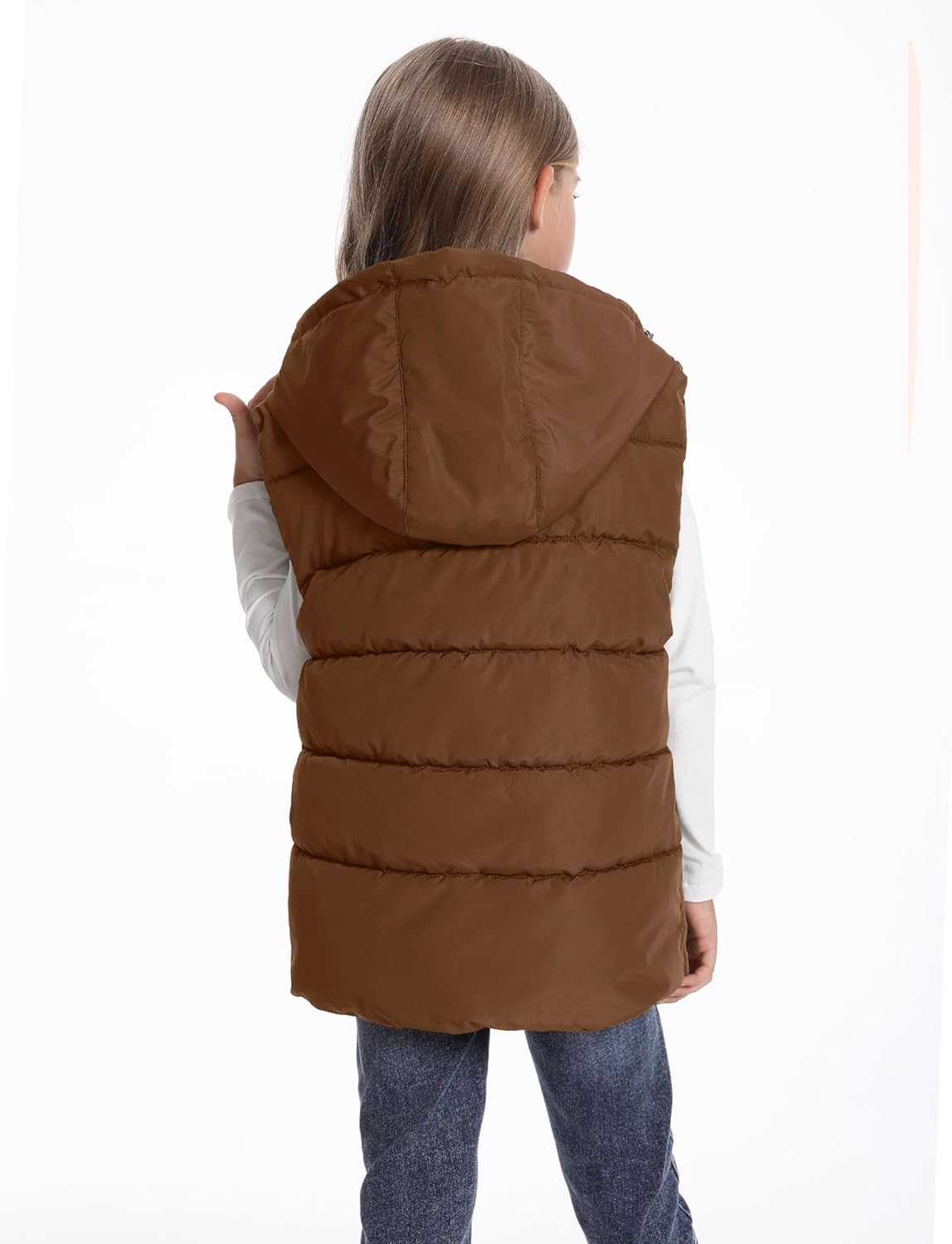 Boys Girls Hooded Puffer Vest Sleeveless Warm Jacket Stand Collar Windproof Coat Soft Quilted Vests 3-11 Years