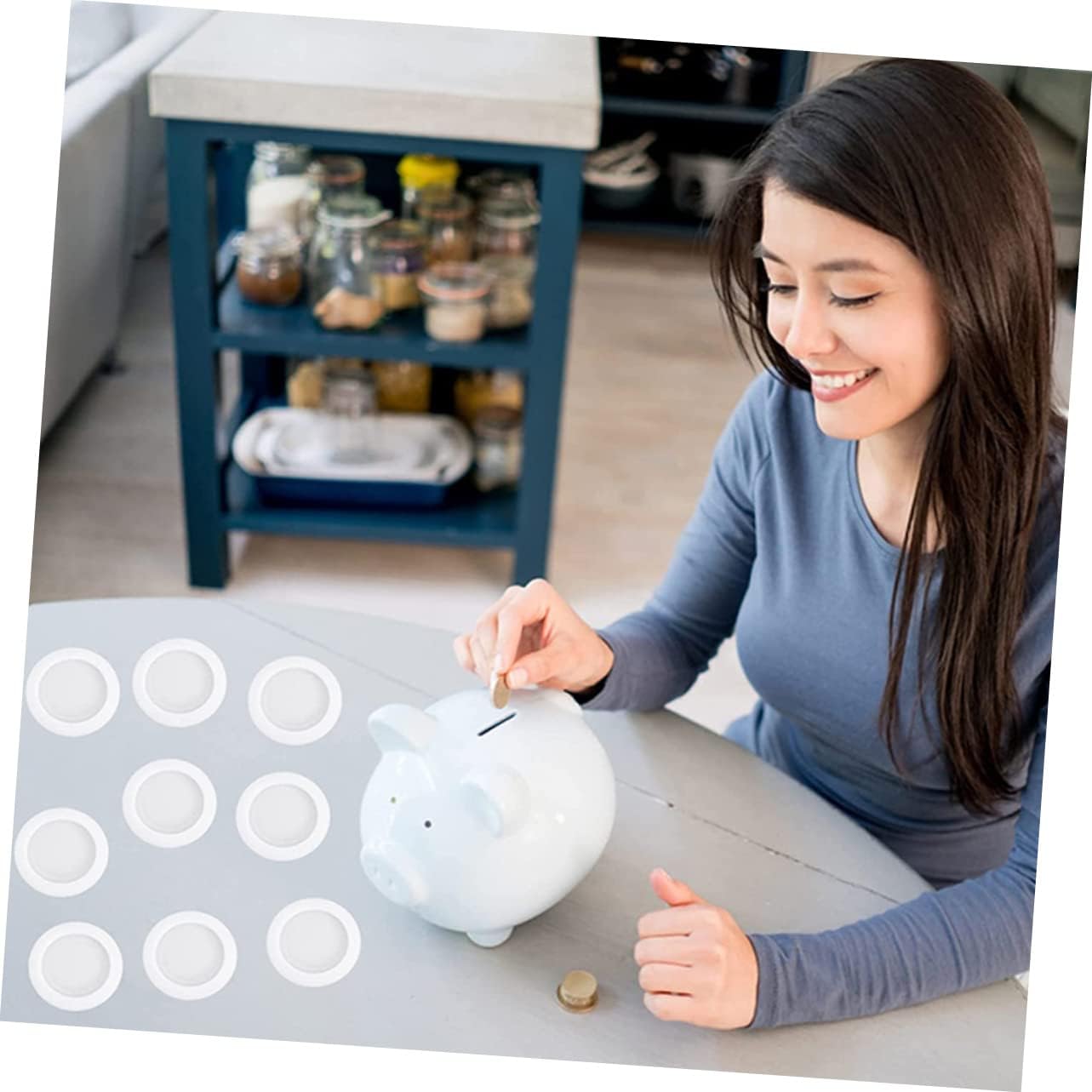 ibasenice 100pcs Piggy Bank Stoppers Plastic Bottom Plugs for Coin Storage Suitable for Piggy Banks Plaster Dolls Deposit Boxes to Cover and Protect Edges Reusable image 4