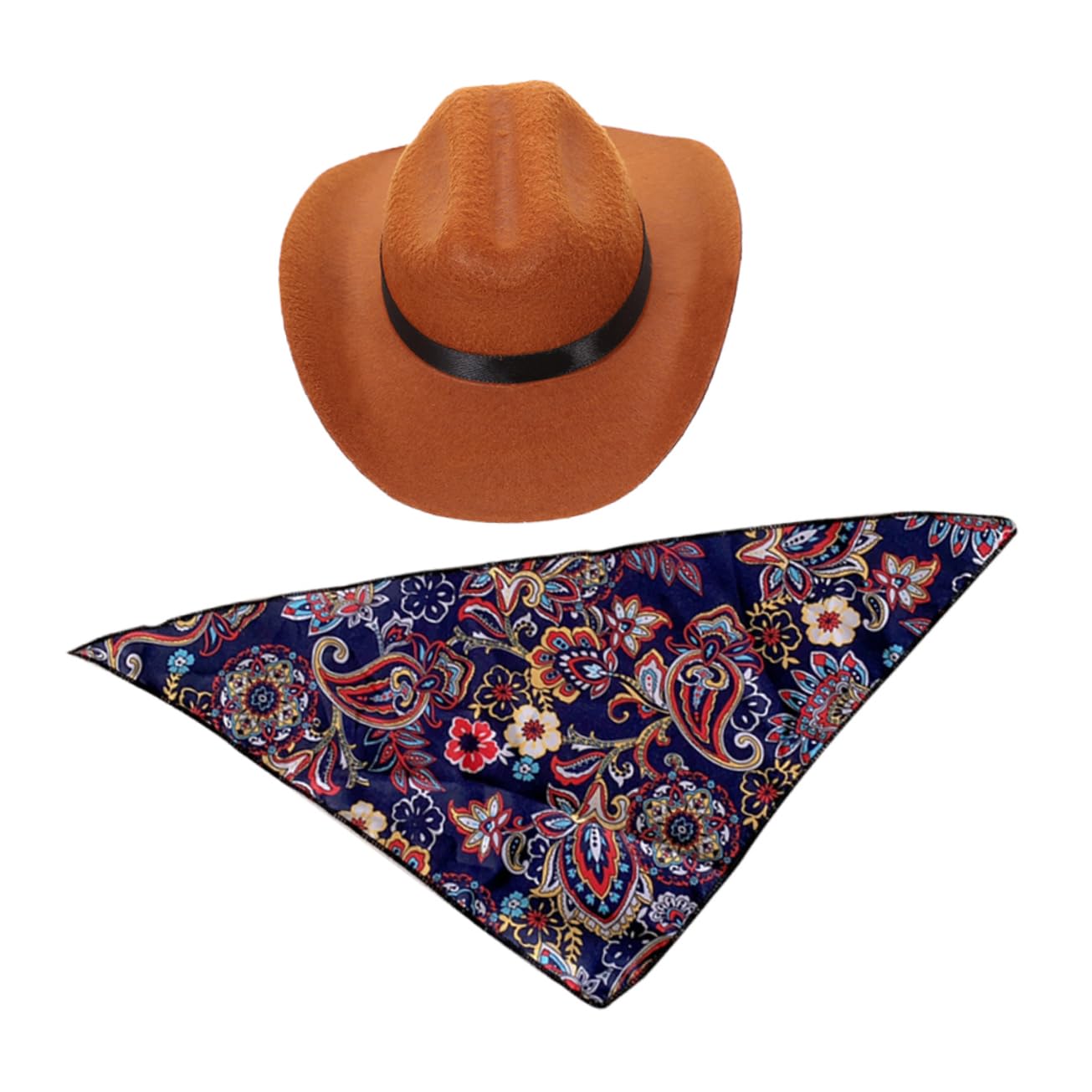 Chapeau pour animaux de compagnie et bandana pour déguisement de fête