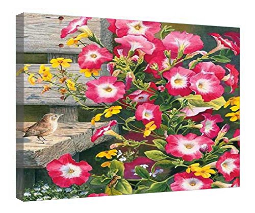 Toile Little Admirer cadre bois tableau mural salon chambre 40x50