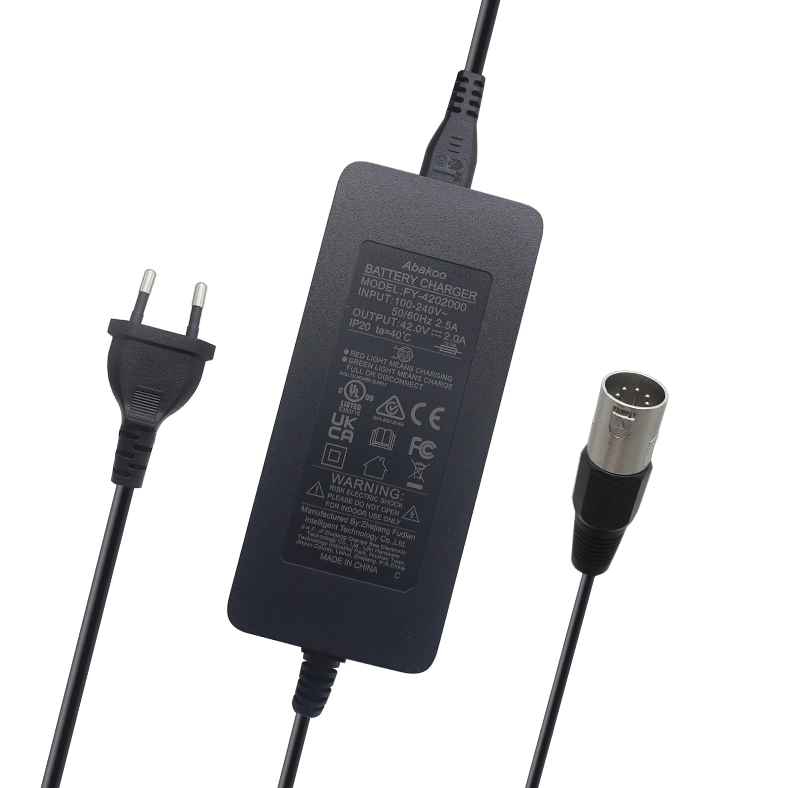 Chargeur Pedelec (42 V 2 A) pour batteries XLR 5 broches 2 A 84 W
