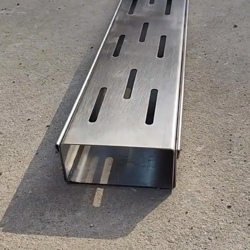 Mini tubo di drenaggio, griglia di drenaggio per patio, kit di drenaggio per canale lineare, drenaggio per prato, piscina, sistema di drenaggio rimovibile, copertura per canale in acciaio inossidabi
