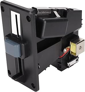 Coin Acceptor, 6 Type Coins Multi Currency Coin Operated Machine, Coin Mech Electronic Coin Selector for Arcade Game Vending Machine