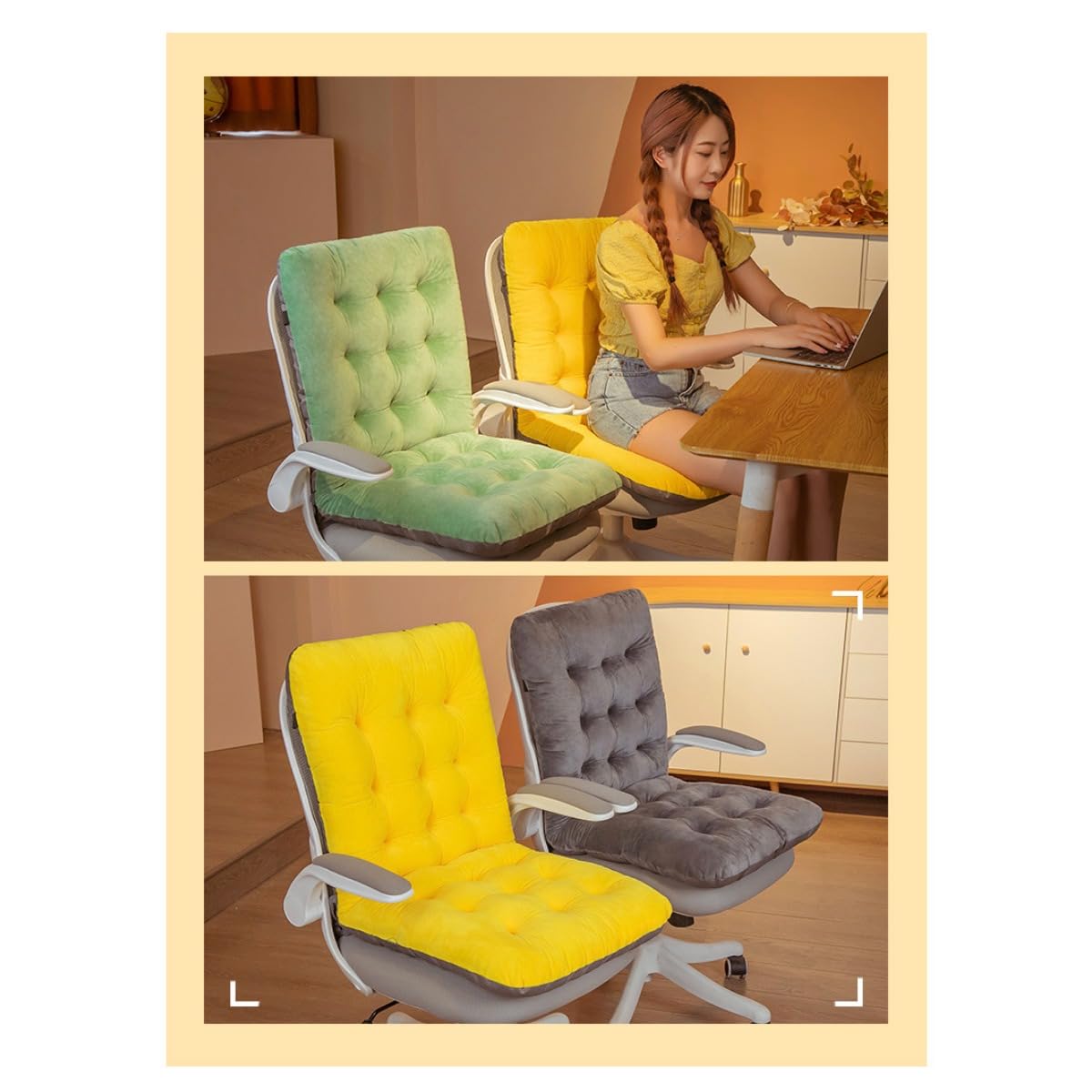 2 cuscinetti antiscivolo per sedia da ufficio, con elastico, per gaming, auto, sala da pranzo e sedie da giardino, delicati sulla pelle (C7, 45 x 100 cm)