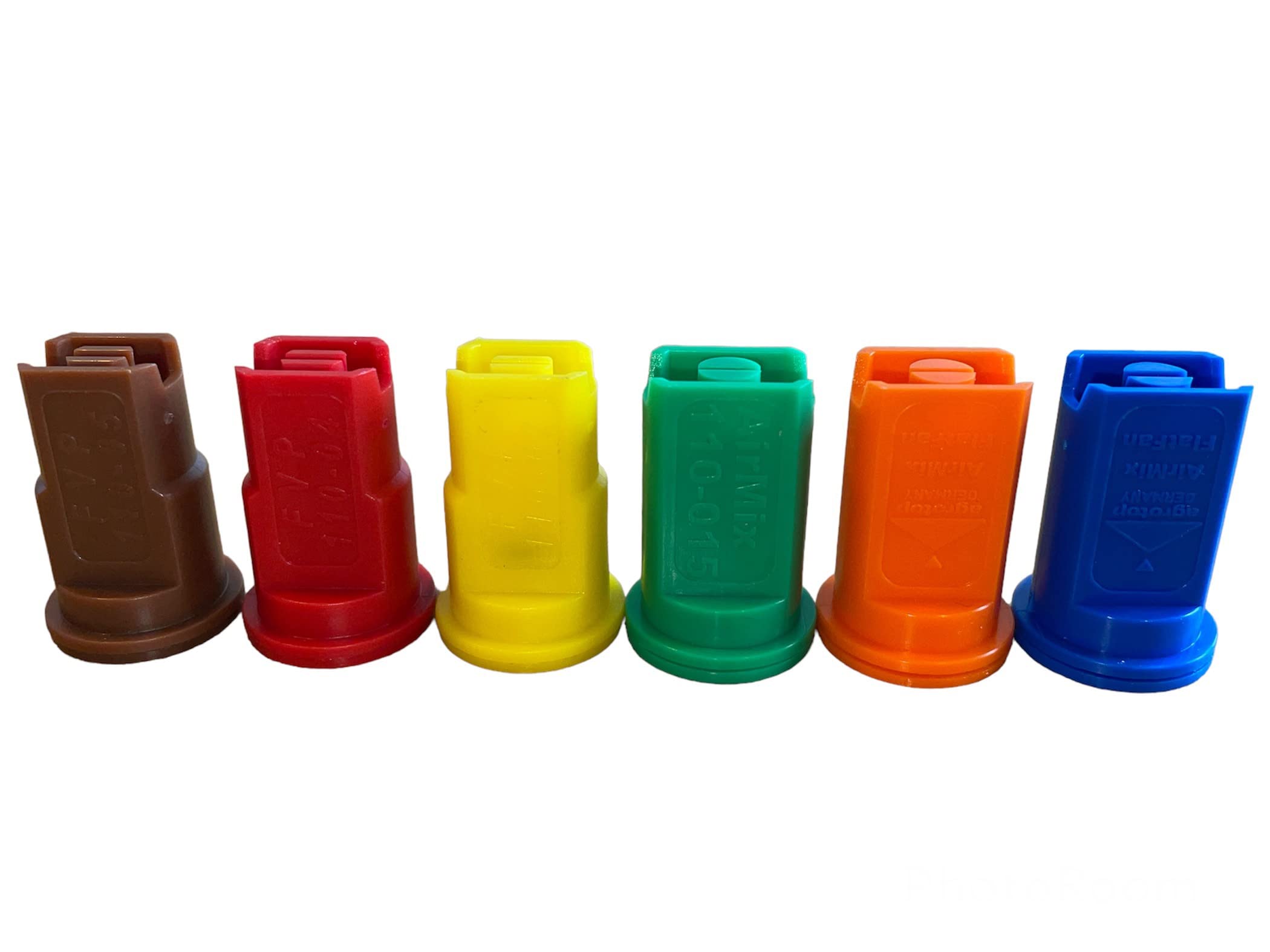 Anti Drift Air Induction Spraying Nozzles, Bubble Jet Fan Spraying Tips, for Knapsack Sprayer, Spray Boom, 6 Nozzles, Blue
