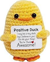 Positive Duck Gifts,Exam Good Luck Gifts,Mini Knitted Duck Doll,Emotional Support Proud of You Gift Potato,Funny Small Cute Crochet Encouraging Easter Gift for Women/Men/Him/Her/Girlfriend/Friend/Kids