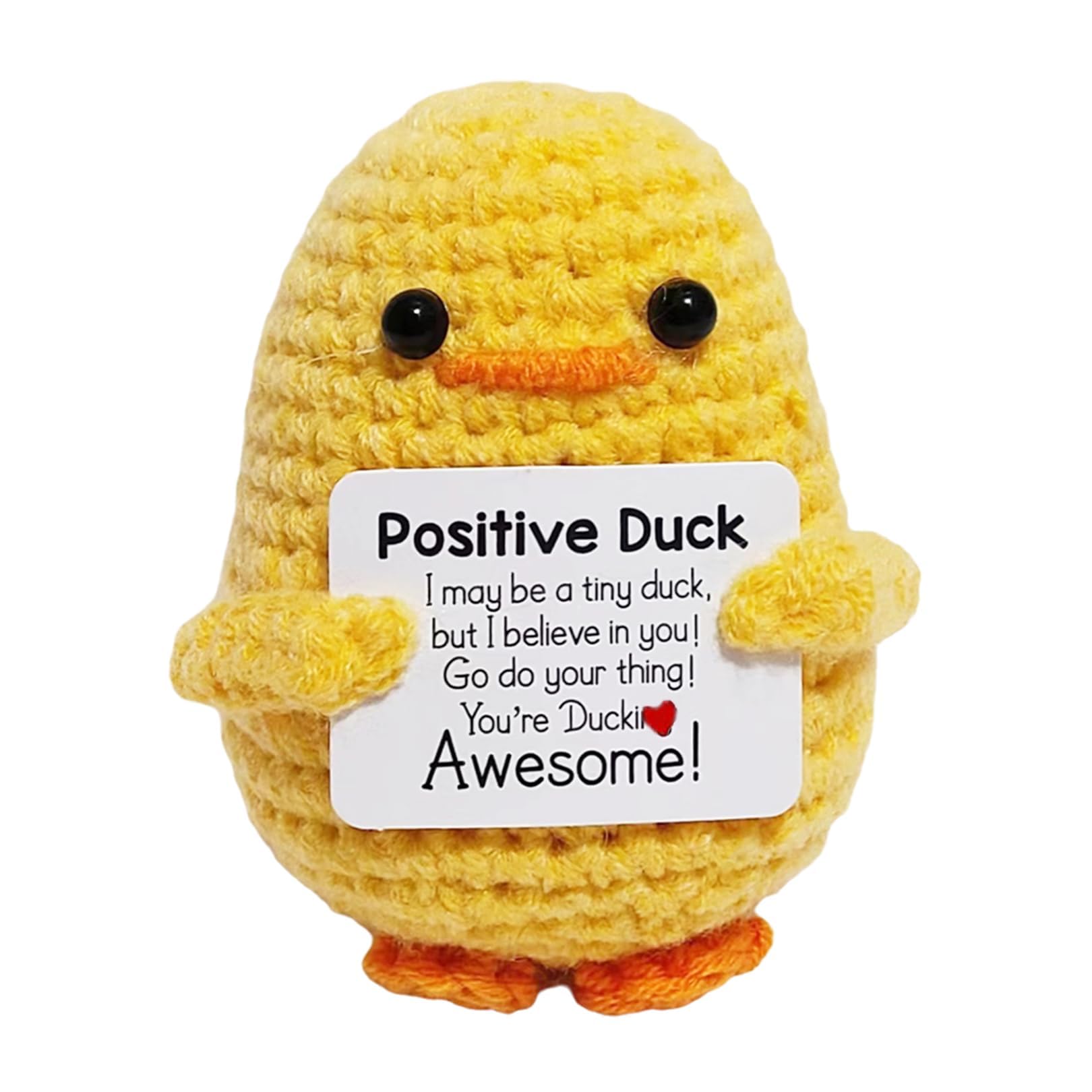 Toumett Positive Duck Gifts,Mini Knitted Duck Doll,Emotional Support Gift, for Girlfriend,Positive Gifts Potato,Good Luck Gifts,Crochet Gifts for Women,Funny Encouraging Gift for Friend Classmate-image-49