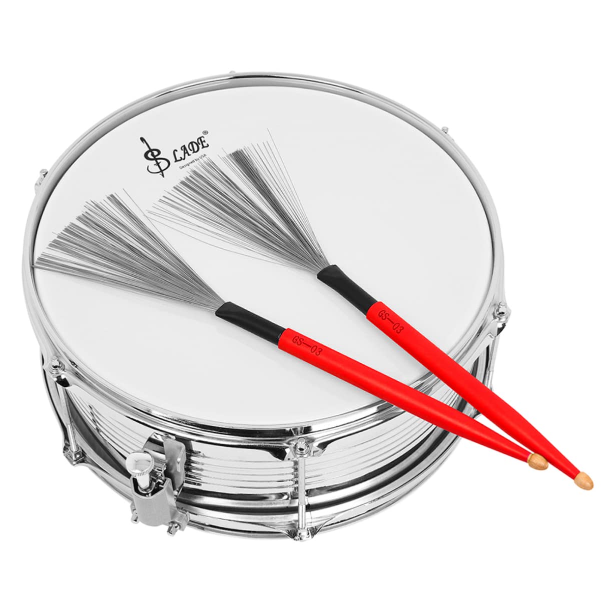ibasenice 2pary Węglowych Szczotków Do Perkusji z Drewnianym Uchwytami Do Jazz Drums i Instrumentów Perkusyjnych Kompaktowe Praktyczne Akcesoria Dla Muzyków