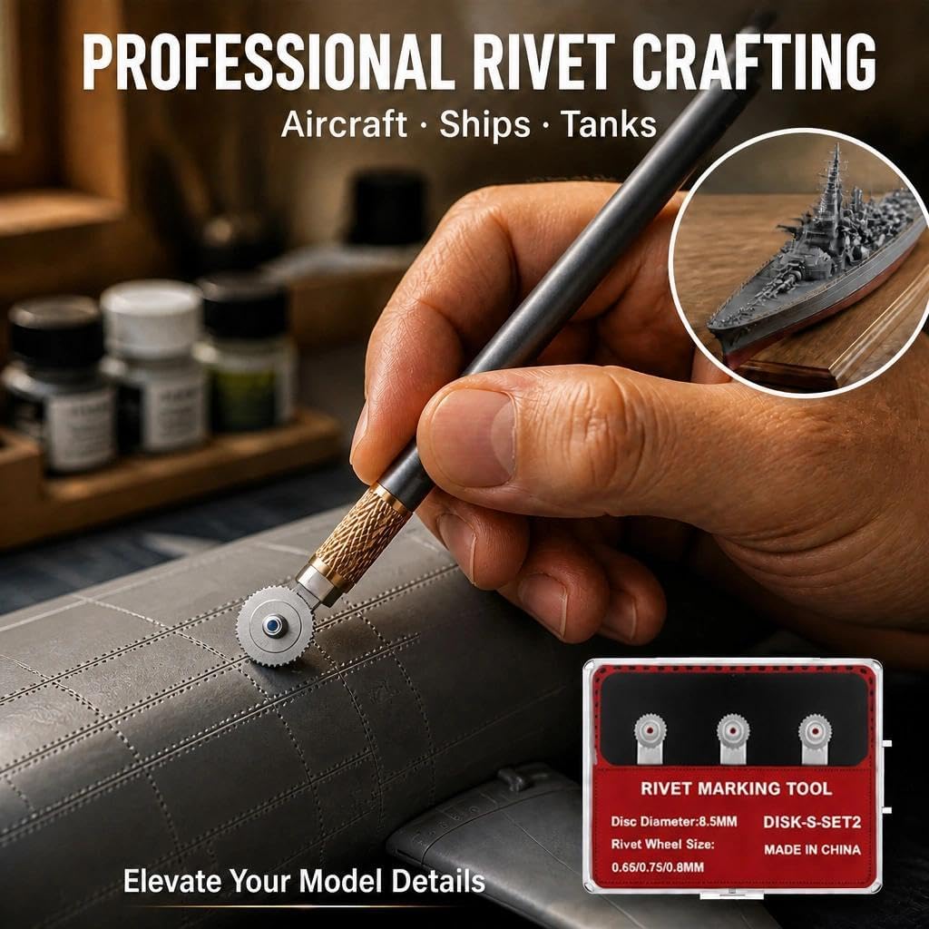 RM-S2 - Strumento per la creazione di rivetti modello RM-S2 - Ingranaggio di piccolo diametro (Passo 0,5/0,55/0,6 mm) - Goffratrice di precisione ad alta visibilità per spazi ristretti