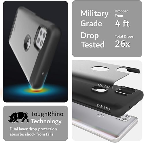 Miniatura 9 de TUDIA DualShield - Funda para teléfono Motorola One 5G ACE 2021, Fusionar a prueba de golpes, grado militar, doble capa, resistente, delgada,