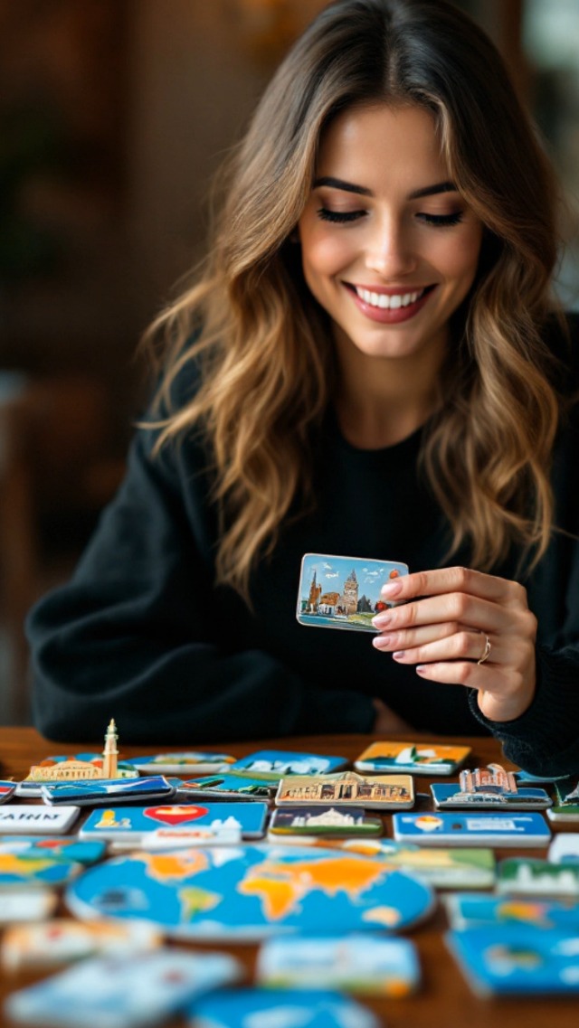 Colombia Graphic Map and Attractions Souvenir Fridge Magnet 2.5