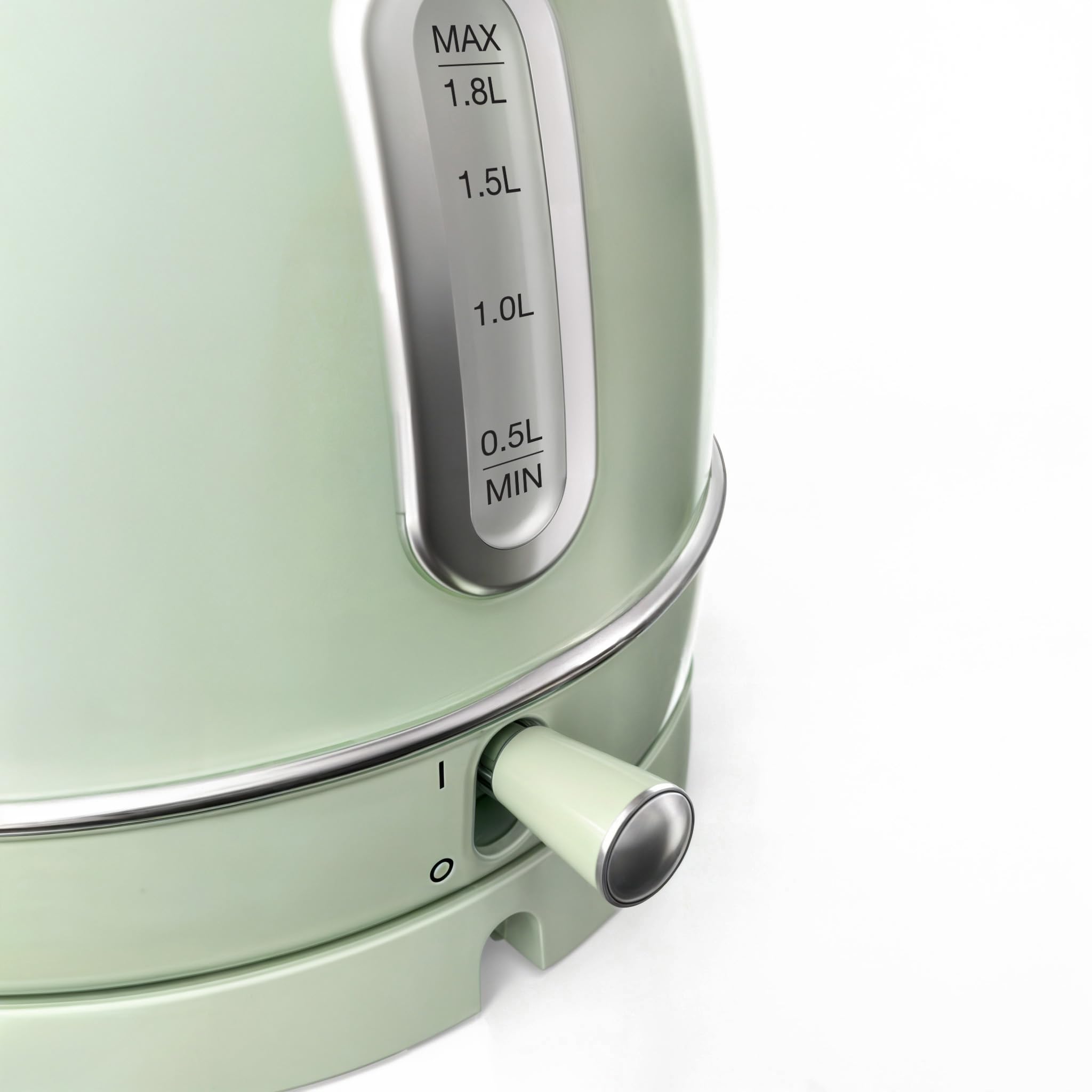 SWEISS Bouilloire électrique vintage KTL7 1,8L, Inox compacte pratique 2200W, Ébullition rapide, Niveau d'eau visible et gradué, Arrêt automatique, Socle 360°, Vert
