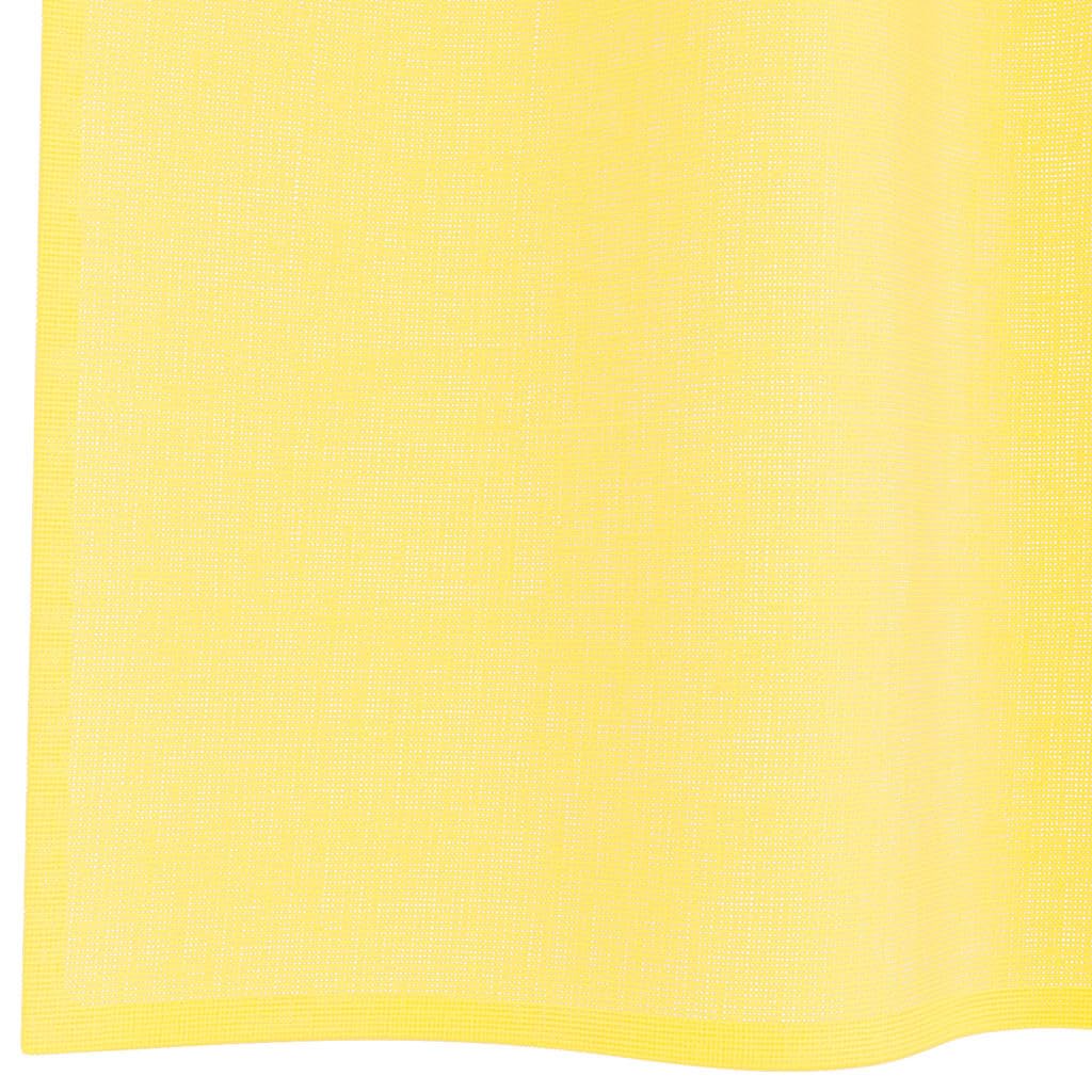 Mangloder Voile Vorhänge mit Ösen, 2 STK., gelb, 140 x 260 cm, transparentes Polyester für Wohnzimmer, Schlafzimmer, Küche, Fenster, Sichtschutz und Sonnenschutz mit 8 Ösen
