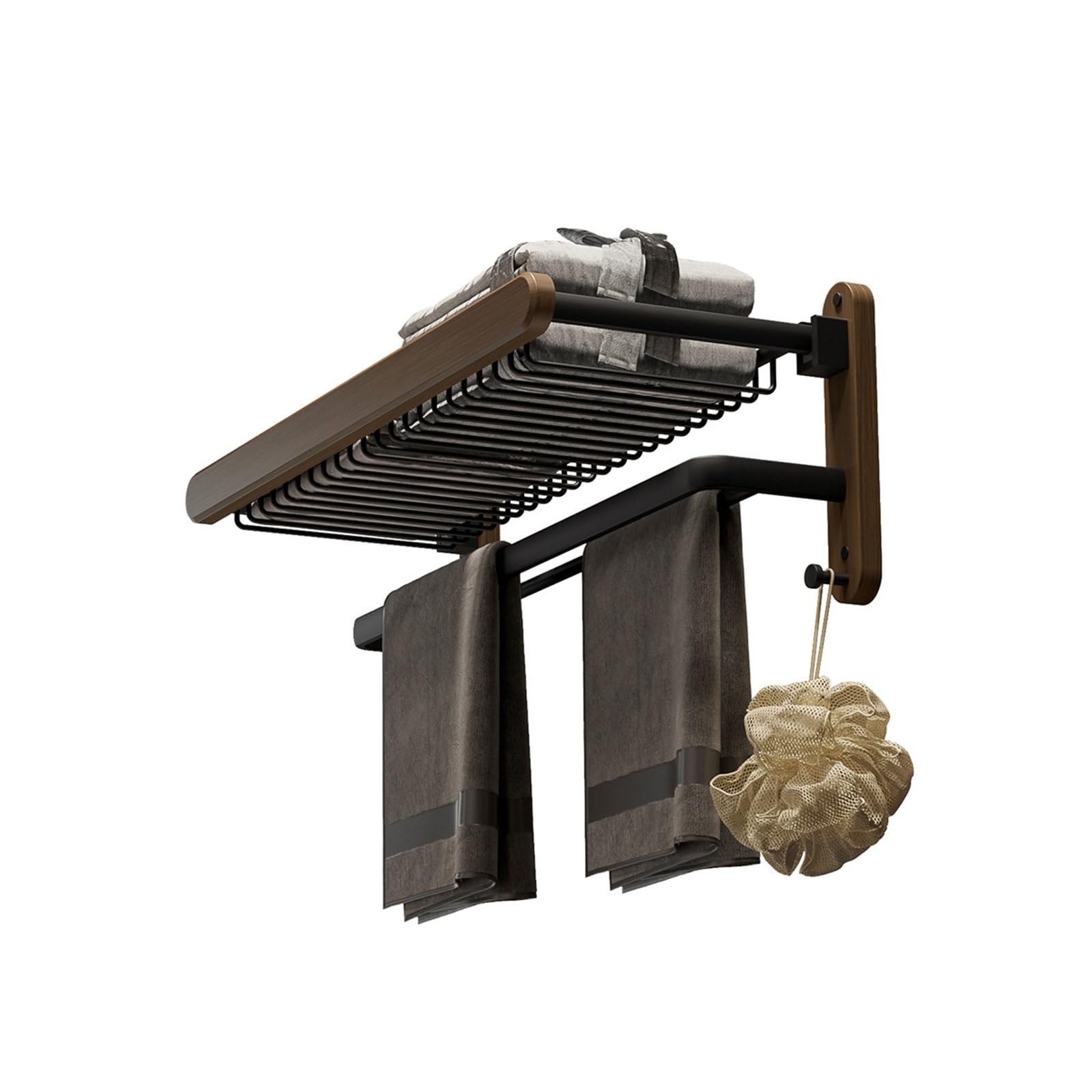Towel Rail Wall Mounted Towel Rack Punchless Bathroom Washroom Storag Shelf for Bathroom