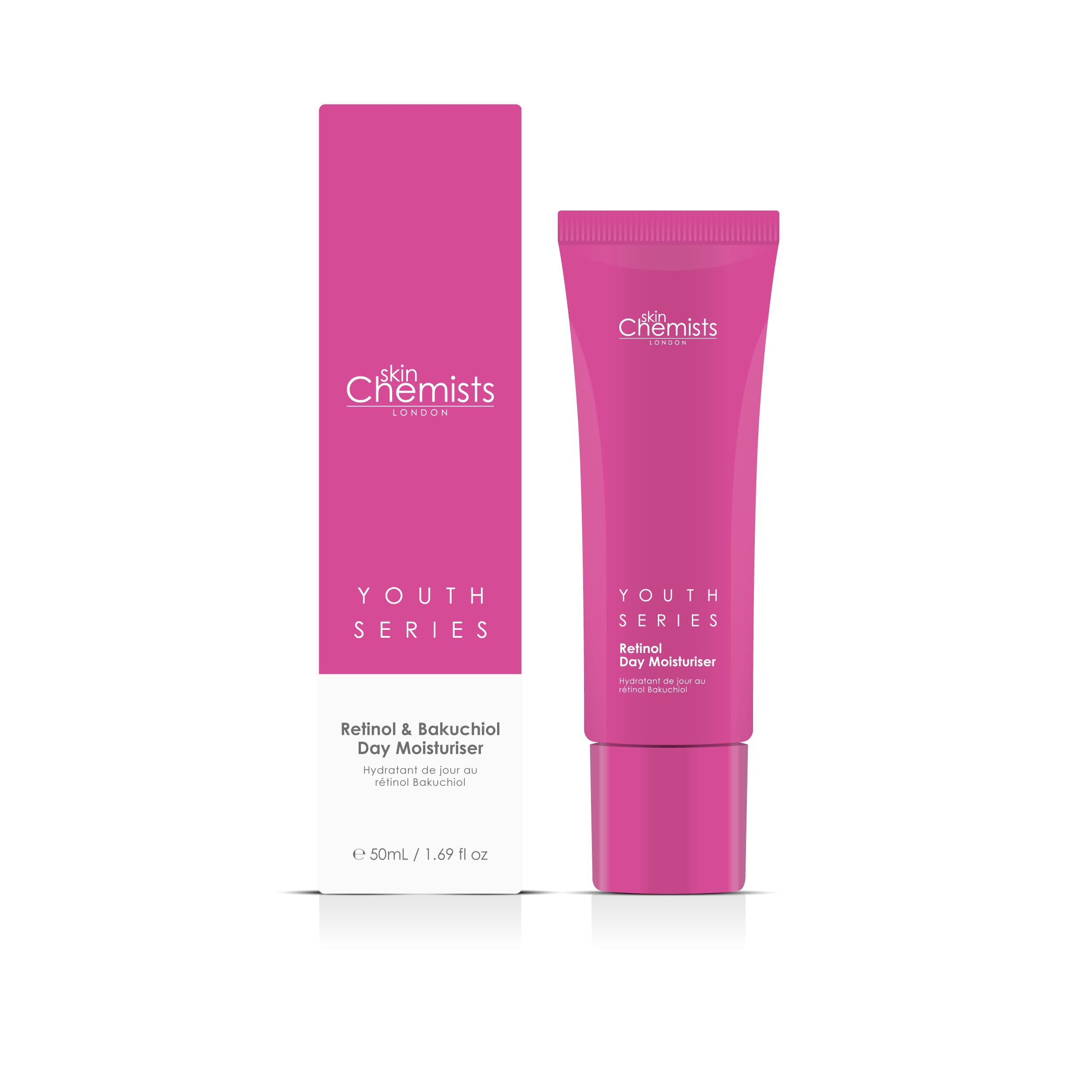 skinChemists Retinol Bakuchiol Anti Aging Day Moisturiser, White, 50 g (Pack of 1)