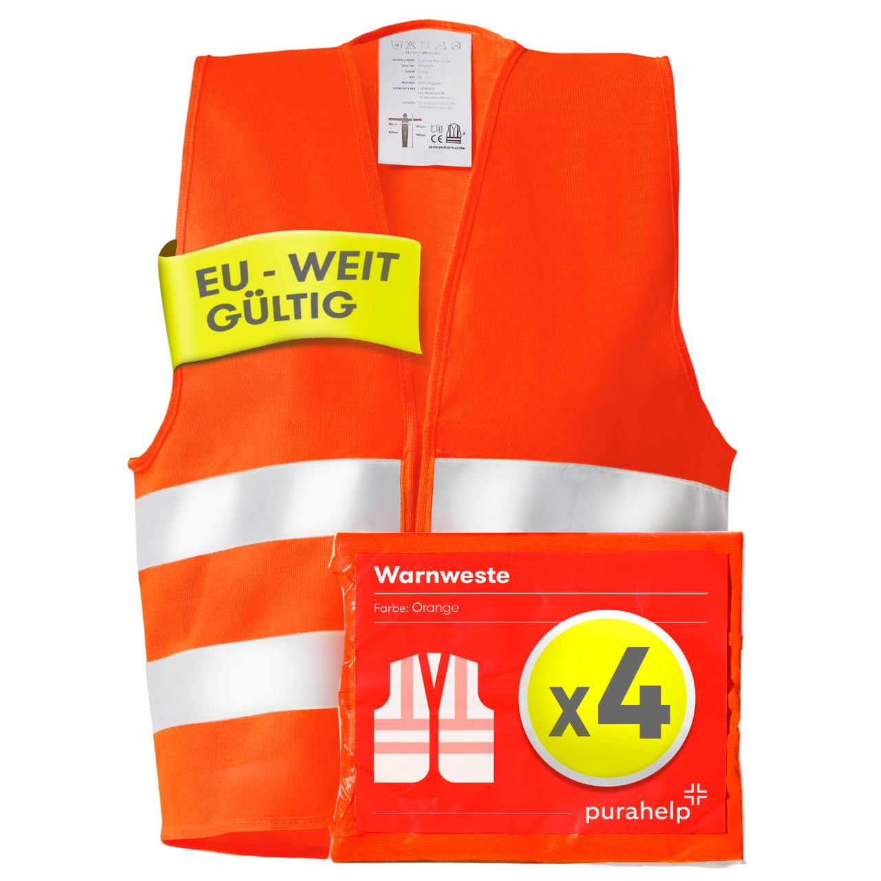 PURAHELP Warnweste Auto Warnwesten