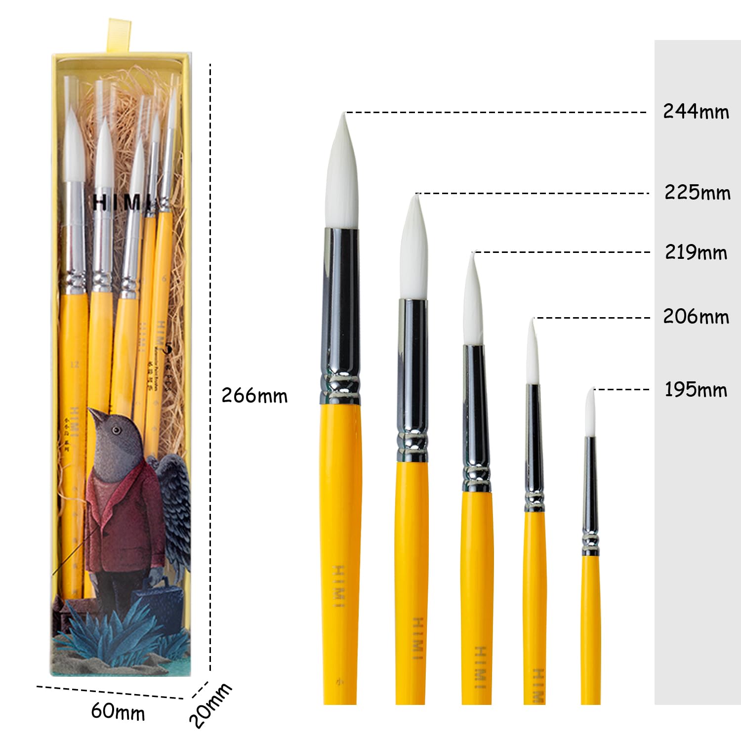 INKgrafiX®/Art IG59857 - Pennelli per artisti, in cartella rossa
