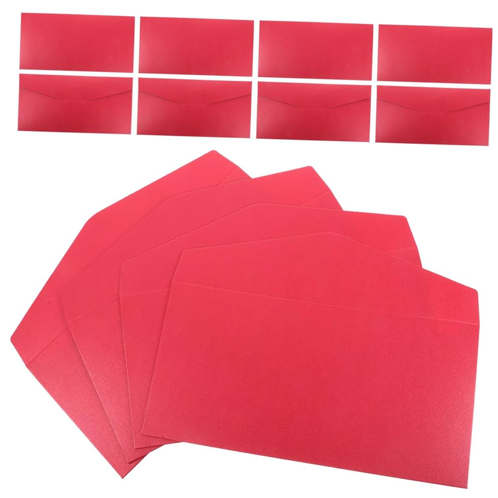 Amazon | LALAFINA 25個 お祝いの赤い封筒 結婚式の招待状カード