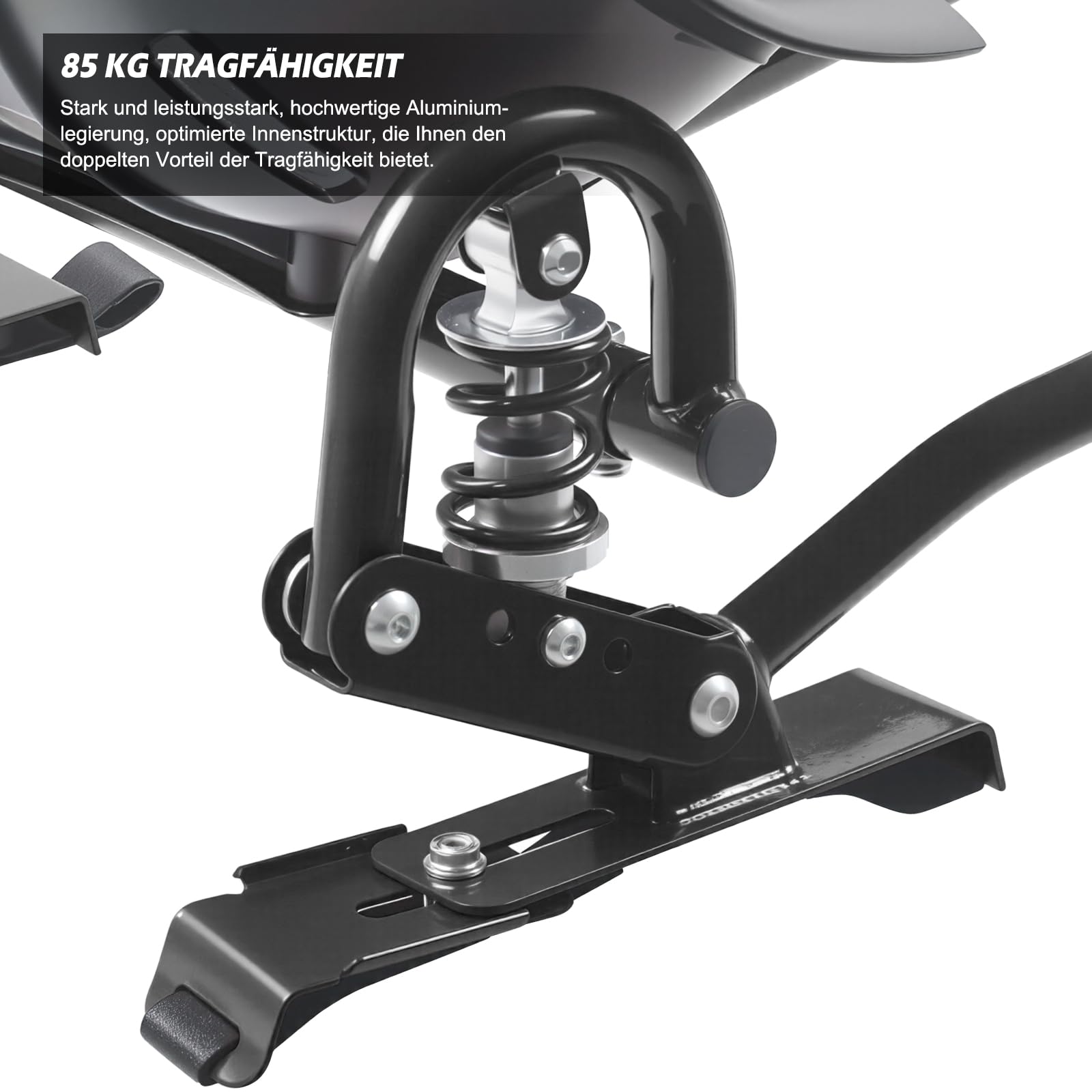 Siège d'hoverkart universel de 6,5 à 10" avec suspension innovante, amortisseurs de chocs, pneus avant remplis d'air (roues rouges à pneus)
