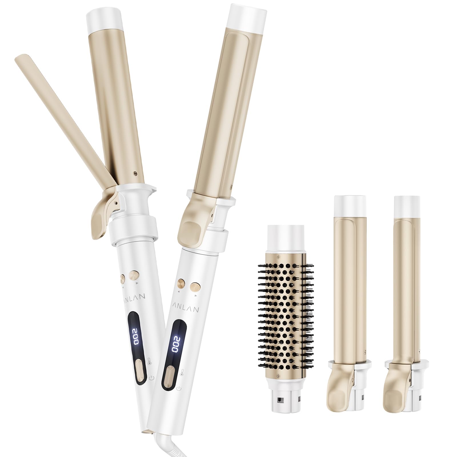 Amazon | ANLAN オートカールアイロン コテ 自動＆手動両用 38mm/32mm