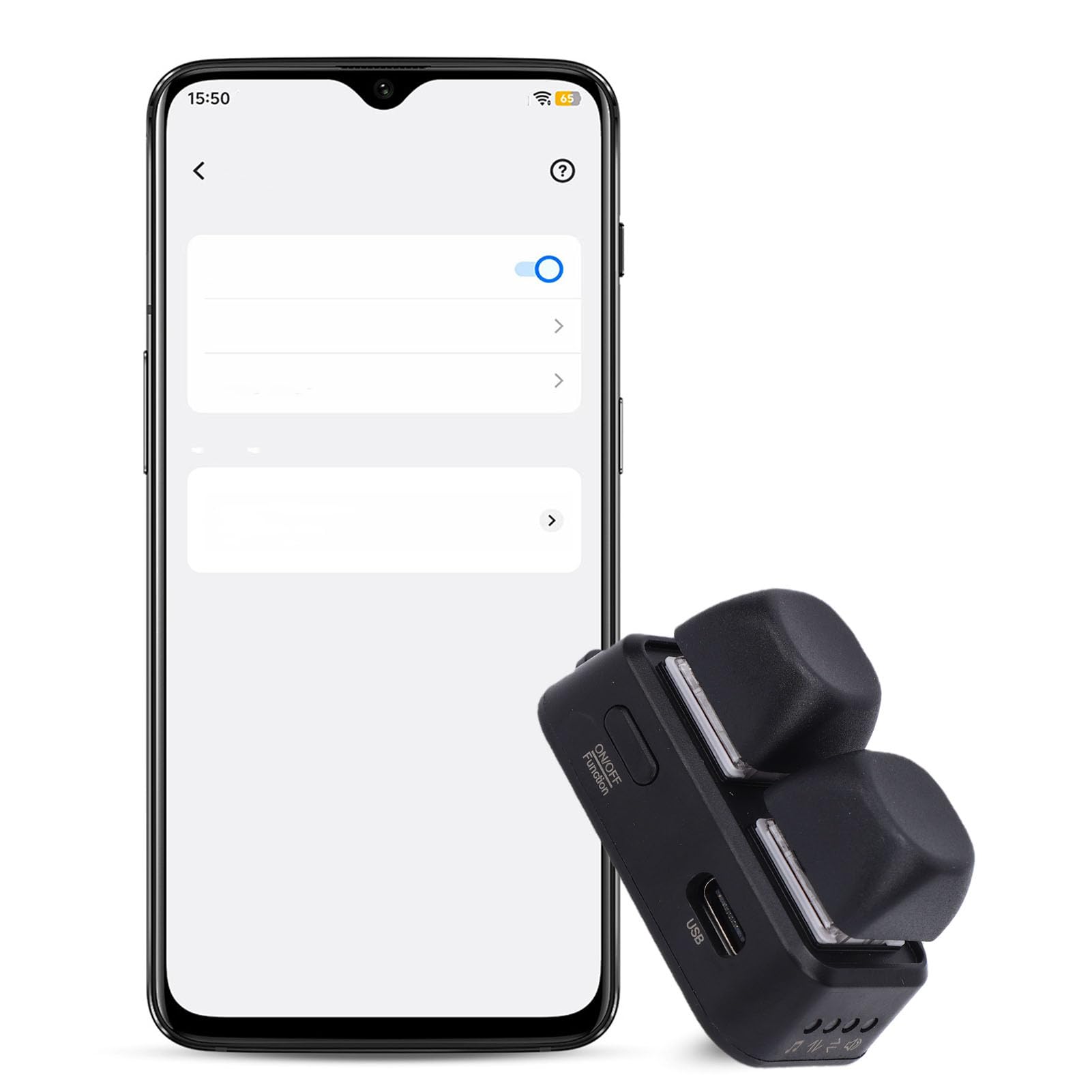 Tosuny 2-Tasten-Bluetooth-Makro-Tastatur, programmierbarer Kopier-Pastenblock, kabelloser Seitenumkehrer für E-Reader, RGB-Hintergrundbeleuchtung, wiederaufladbar