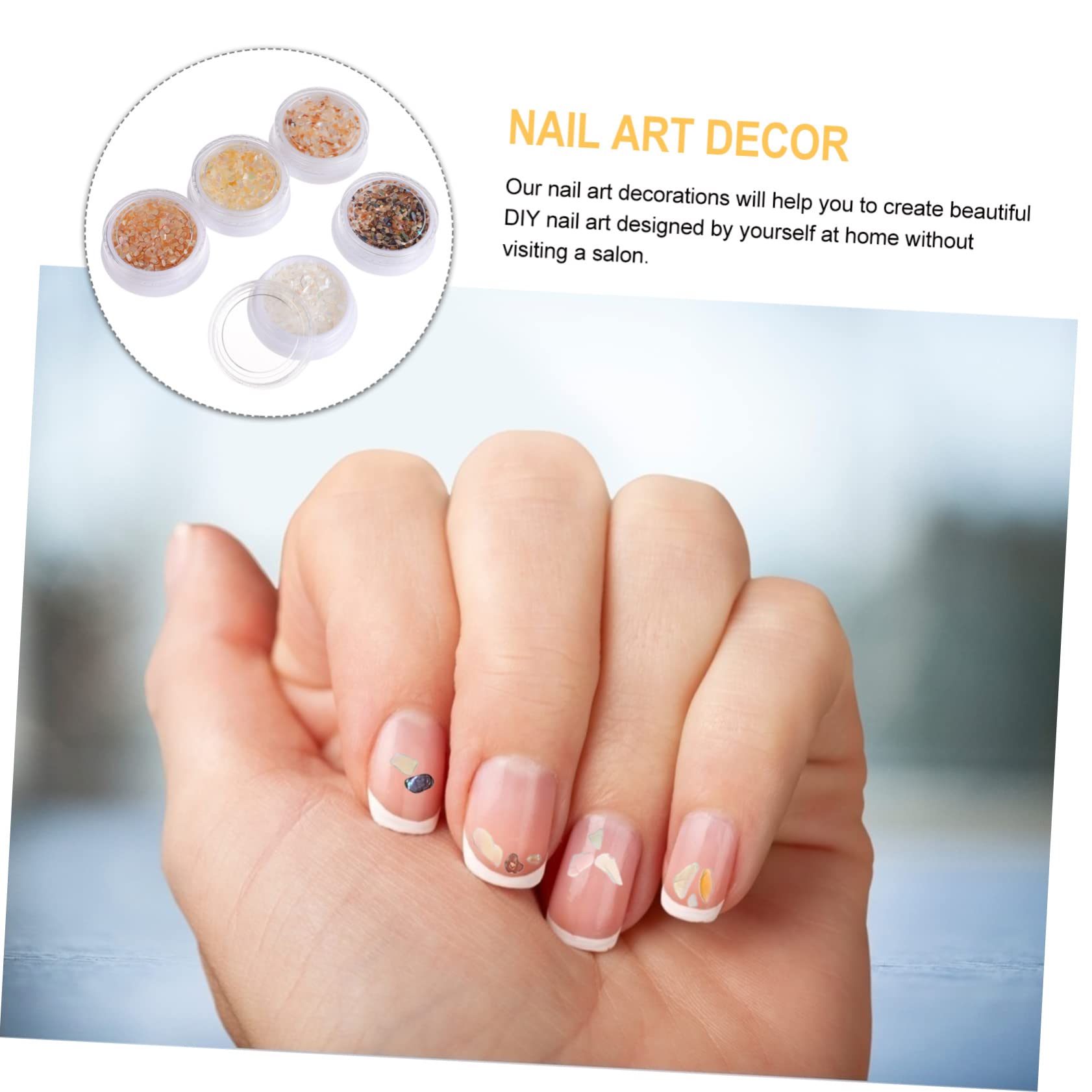 FRCOLOR 15pezzi Decorazioni Per Unghie Sequins Shell Per Nail Art Per Manicure Per Unghie e Artificiali