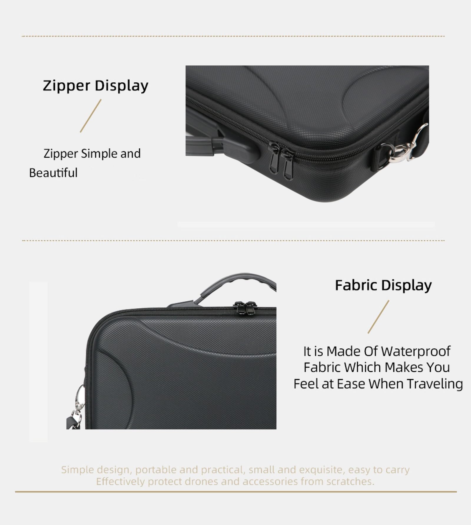 Custodia da viaggio per NEO 2 RC-2, accessori per droni, organizer da trasporto, custodia capiente, alloggiamento in PU all-in-one, tracolla (senza motivo)
