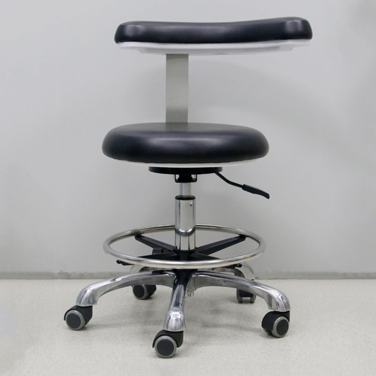 Tabouret d'assistant dentaire – Design ergonomique avec rotation à 360 degrés, hauteur réglable pour plus de confort dans les cliniques dentaires