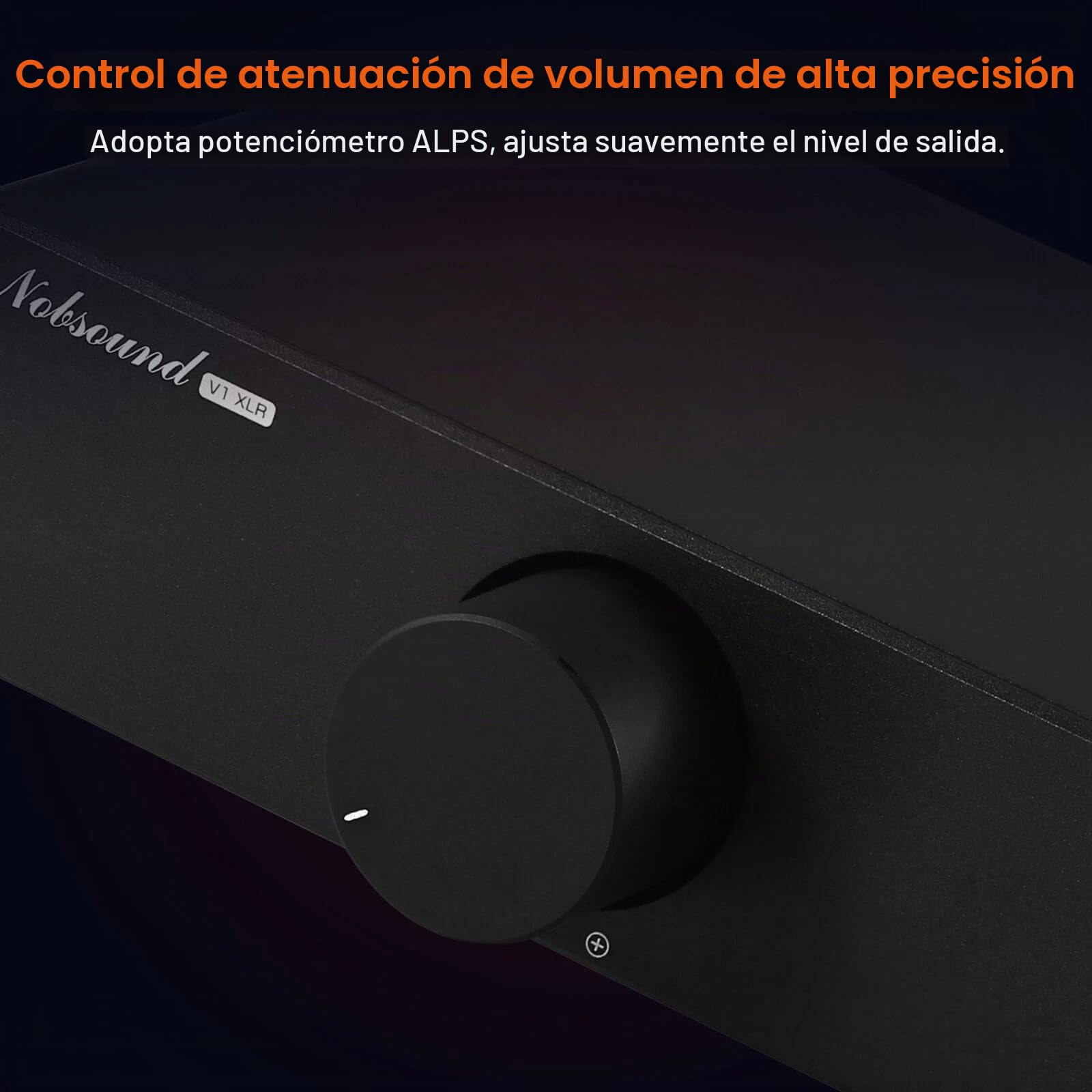 Amortiguador preamplificador pasivo XLR: Control de volumen de audio estéreo simétrico para optimizar la señal. Con potenciómetro ALPS RK27 y conectores dorados. Para audiófilos con experiencia