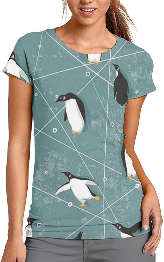 Amazon Co Jp ペンギン Tシャツ レディース 半袖 夏 薄手 吸汗速乾 汗染み防止 快適な おもしろ おしゃれ ファッション Amazon Co Jp ペンギン Tシャツ レディース 半袖 夏 薄手 吸汗速乾 汗染み防止 快適な おもしろ おしゃれ ファッション