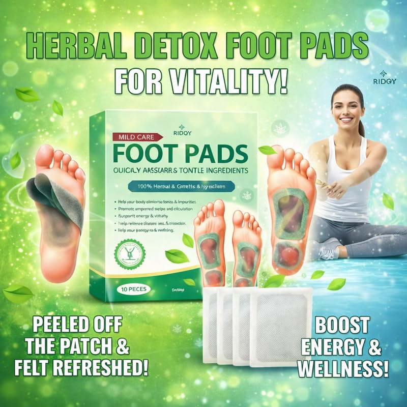 Image of Foot patch (Pack 40) Herbal and Gentle Ingredient Detox Foot Pads (40 pieces) Natural Ingredients for Sleep Aid Pain Relief Toxin Removal with Bamboo Vinegar and Acupoint Micro-Massage Technology